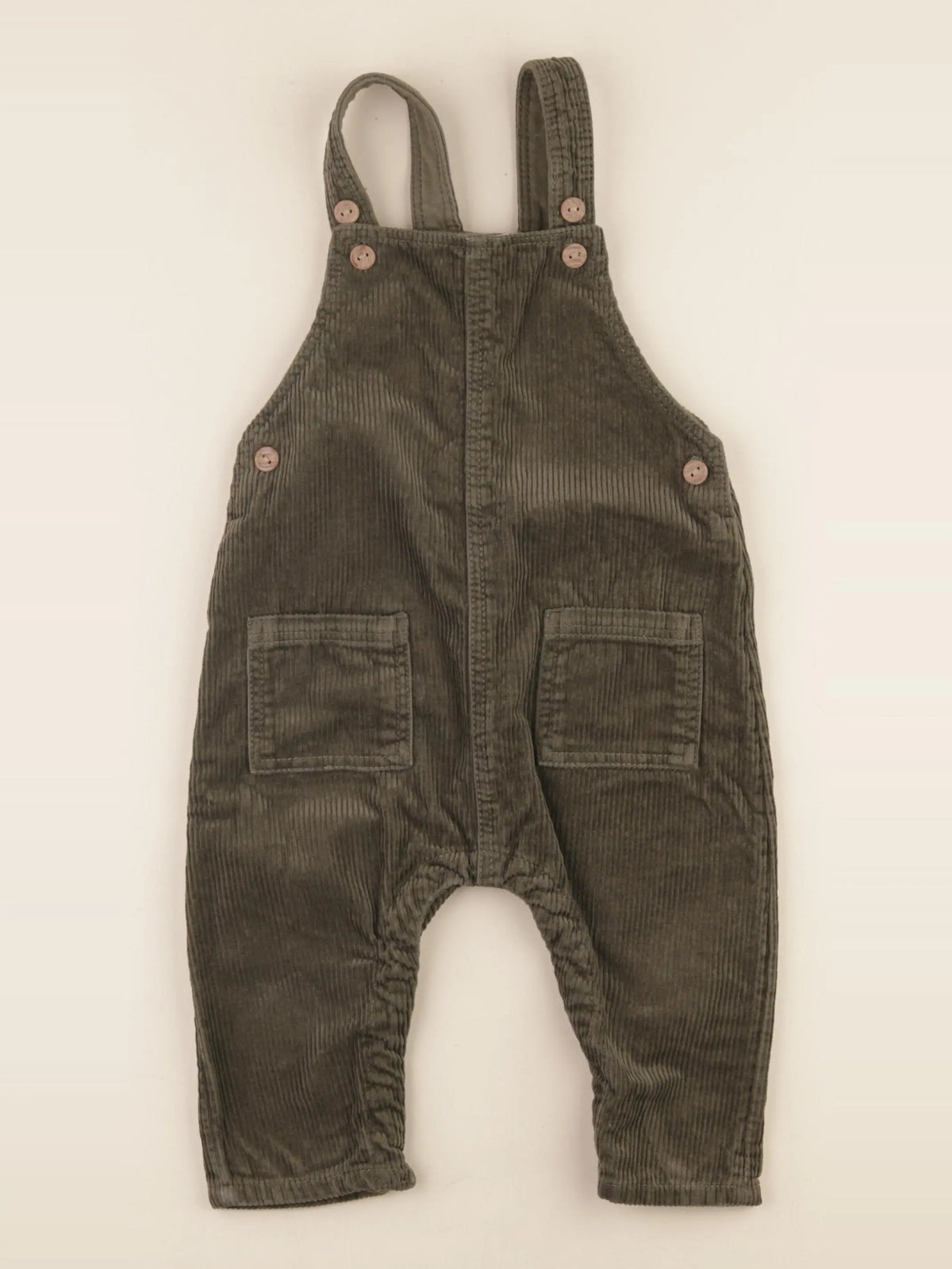 H&M - salopette vert - 9/12 mois