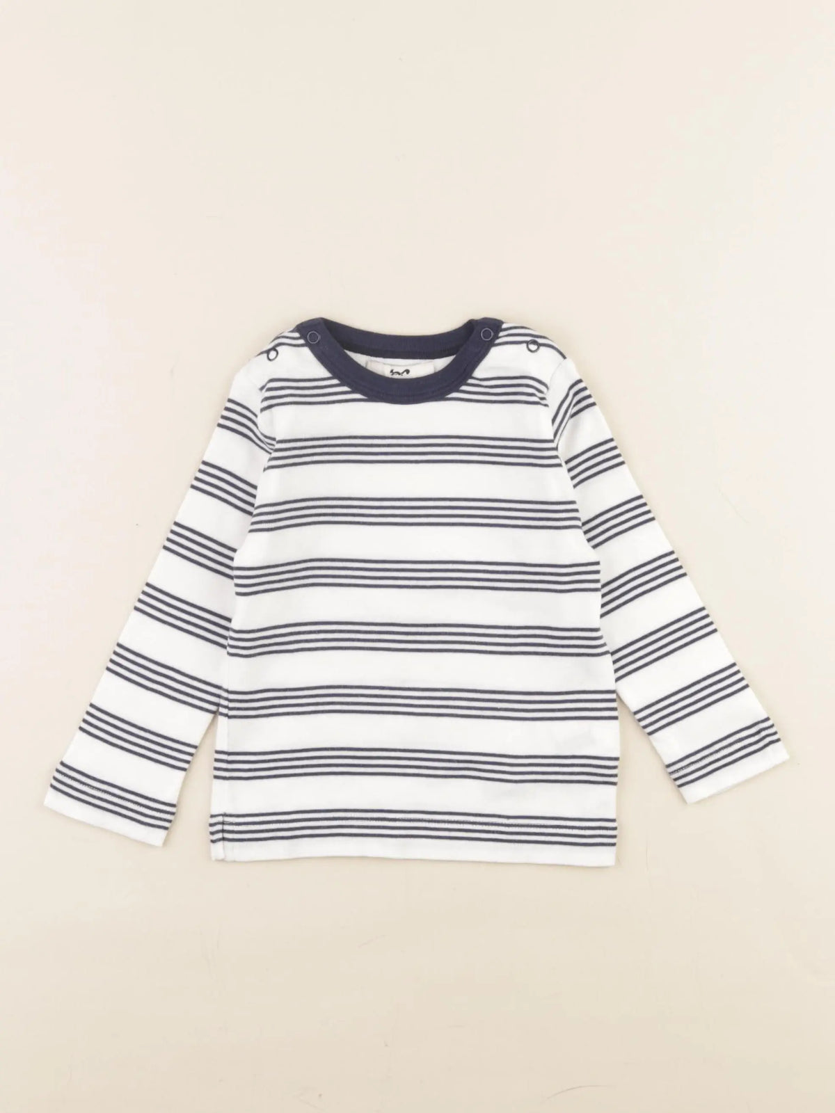 Cyrillus - tee-shirt bleu, blanc - 18 mois