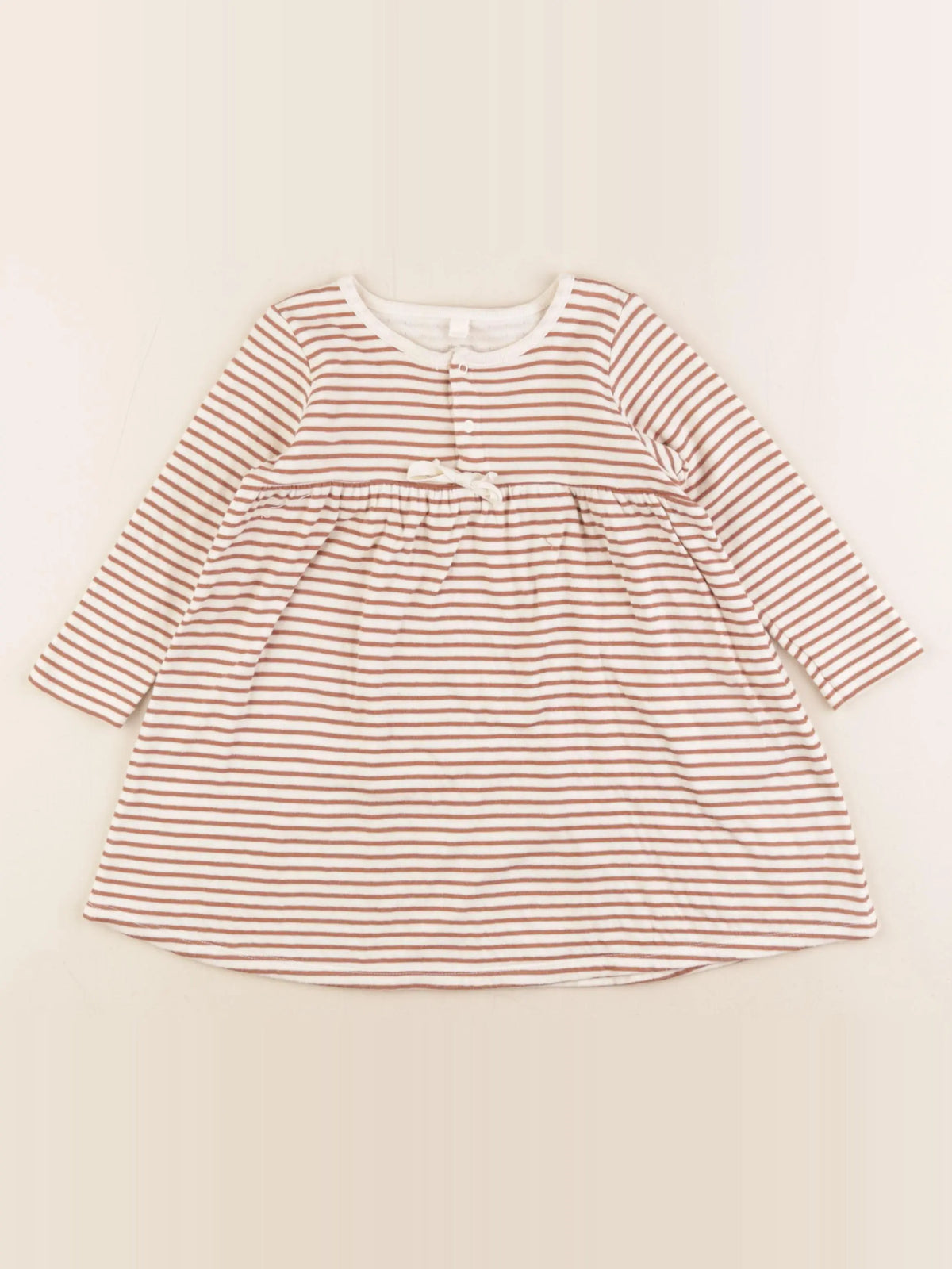 Petit Bateau - robe marron - 24 mois