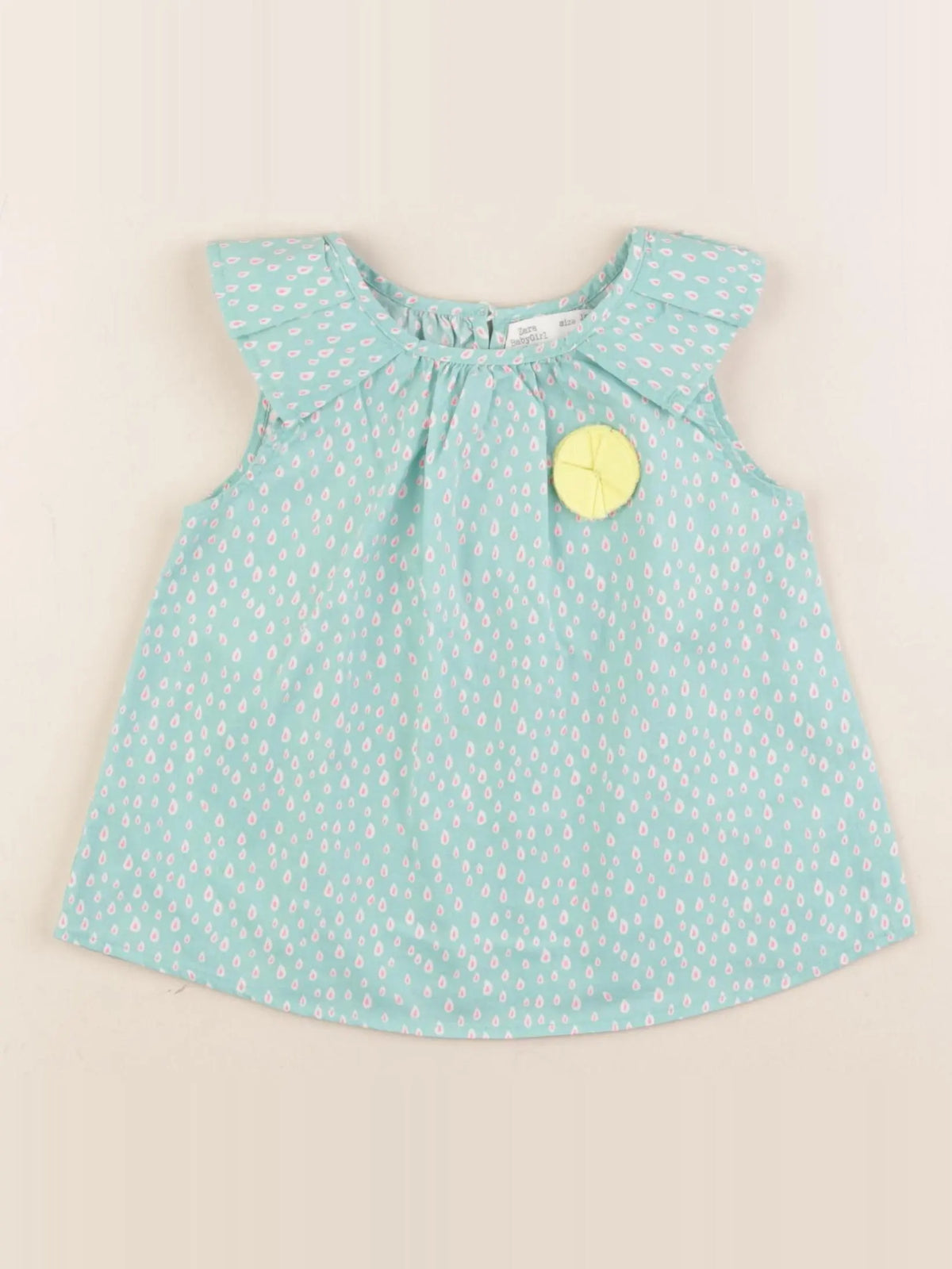 Zara - blouse vert - 18/24 mois