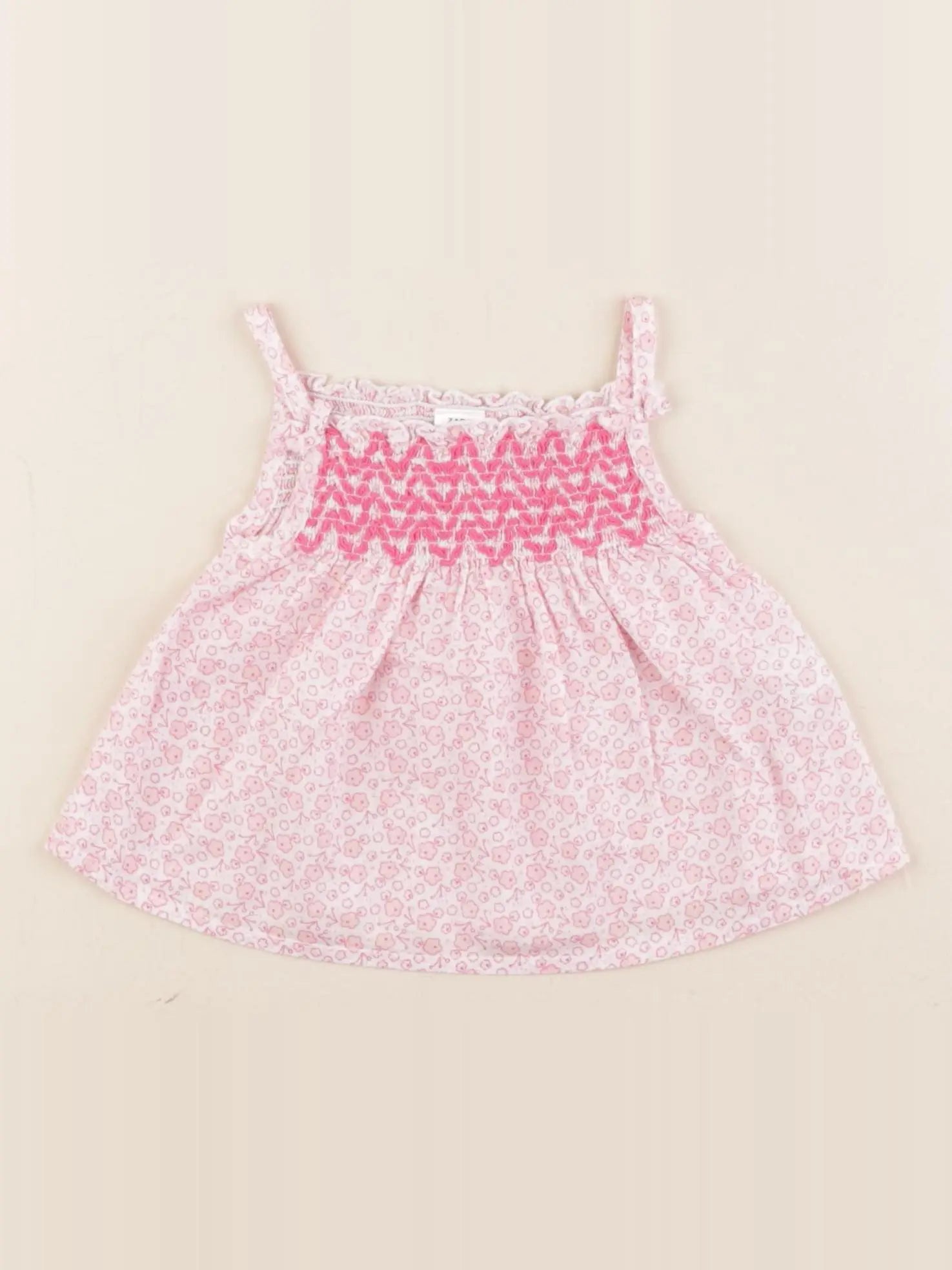 Zara - blouse rose - 6/9 mois