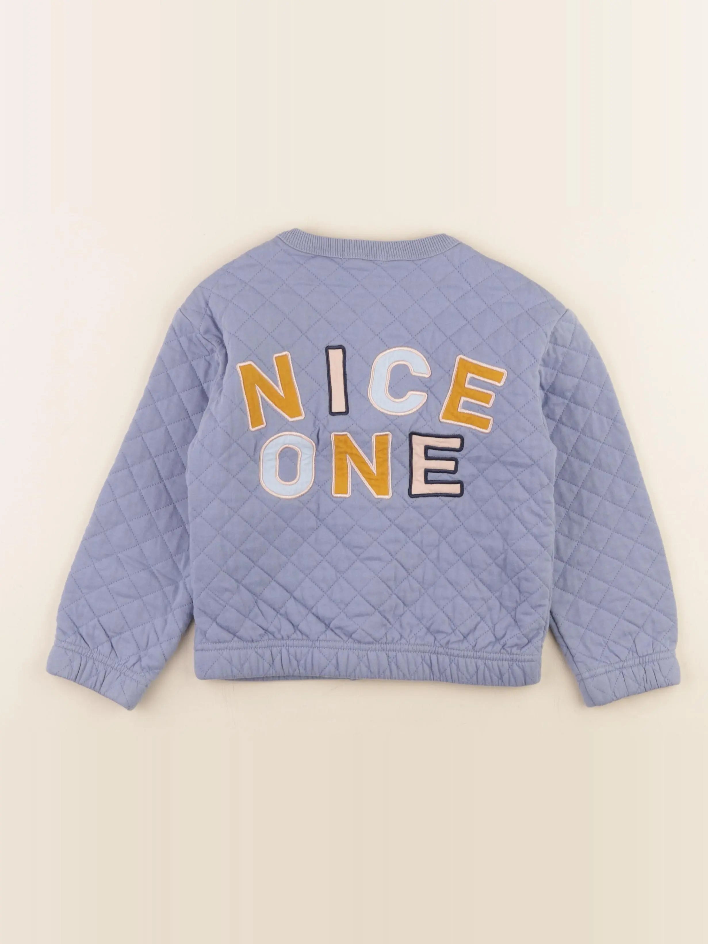 Monoprix - veste imprimé au dos bleu - 6 ans