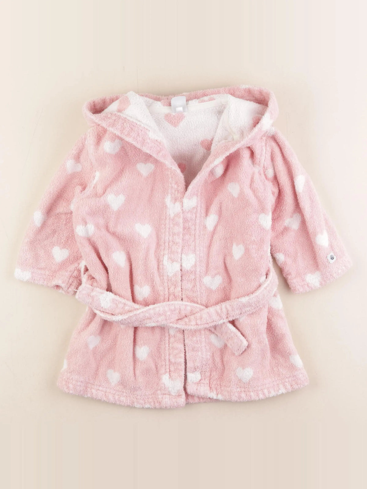 Petit Bateau - peignoir rose - 2/3 ans