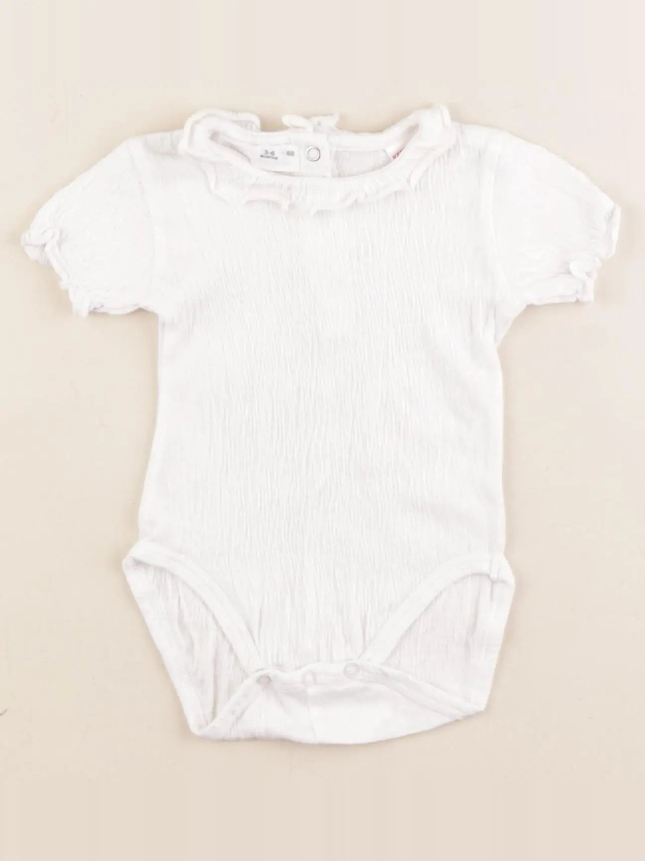 Zara - body à col blanc - 3/6 mois