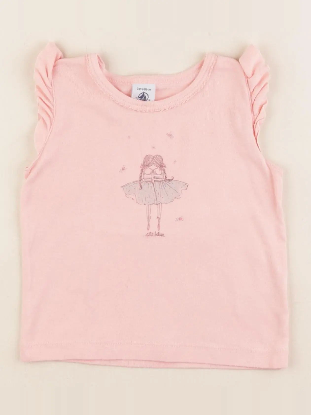 Petit Bateau - débardeur rose - 2 ans