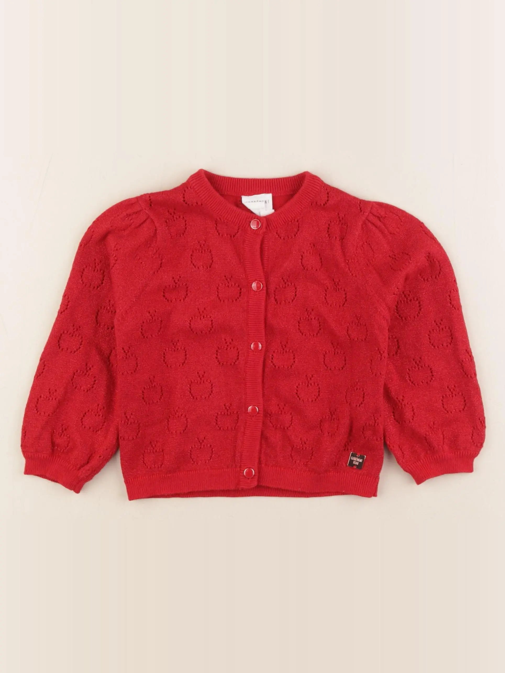 Carrément Beau - gilet rouge - 2 ans