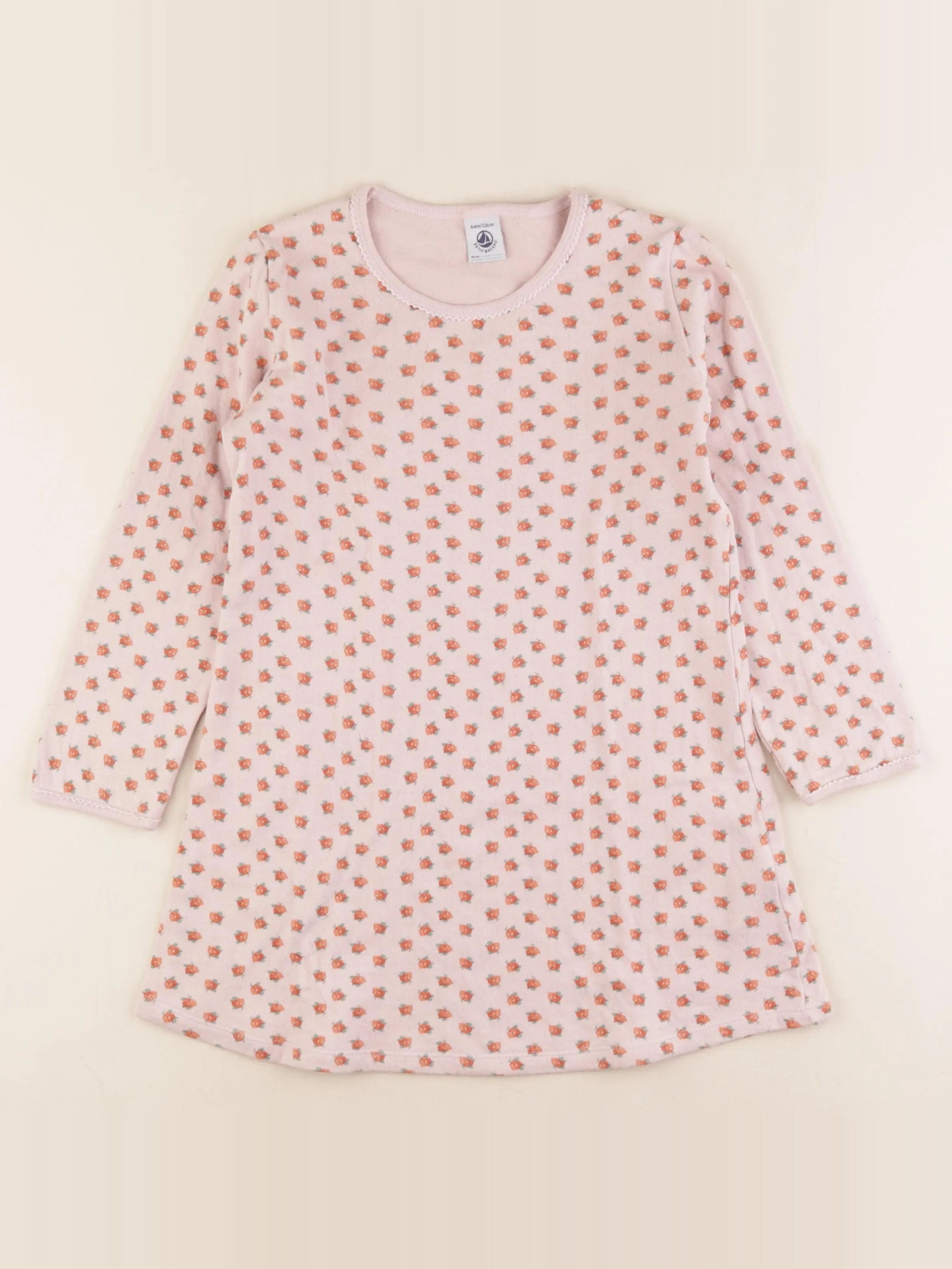 Petit Bateau - robe de chambre rose - 6 ans