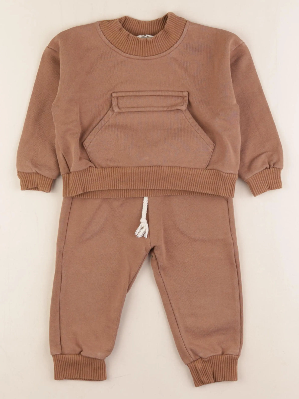Gamin gamine - ensemble marron - 12/18 mois