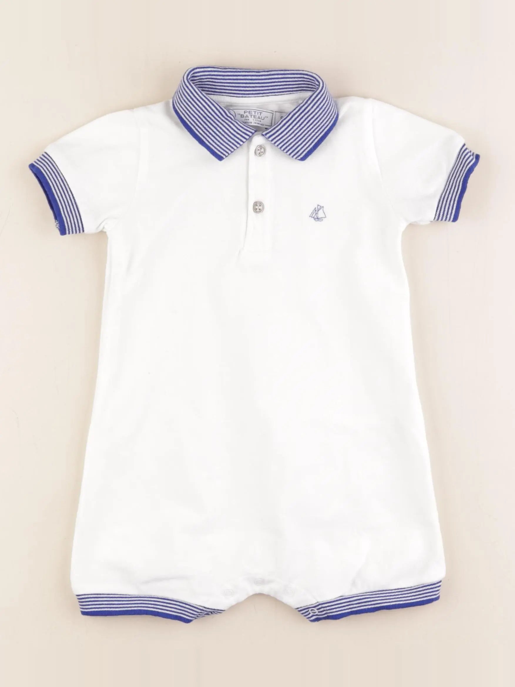 Petit Bateau - combinaison blanc - 24 mois