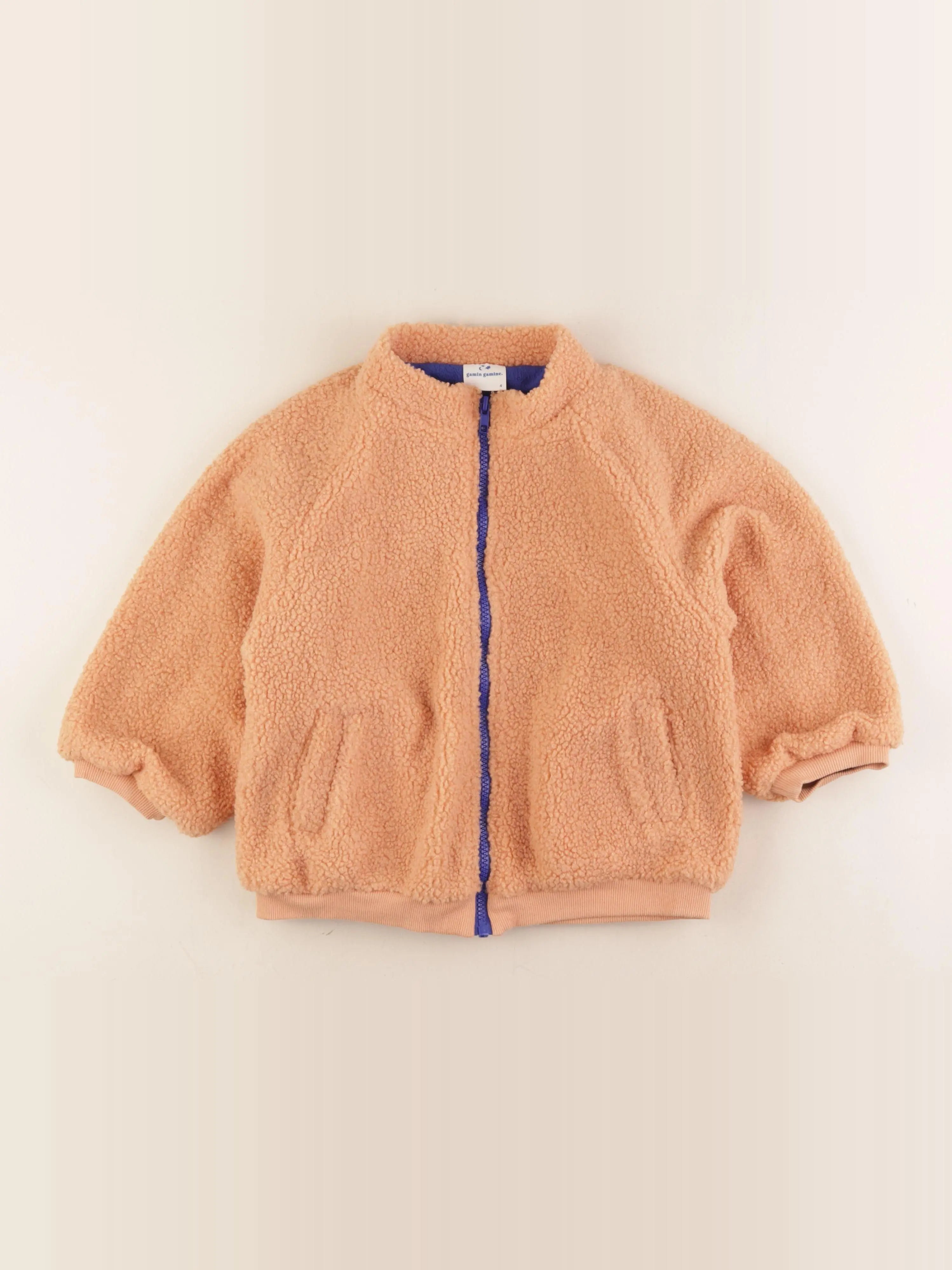 Gamin gamine - veste orange - 4 ans