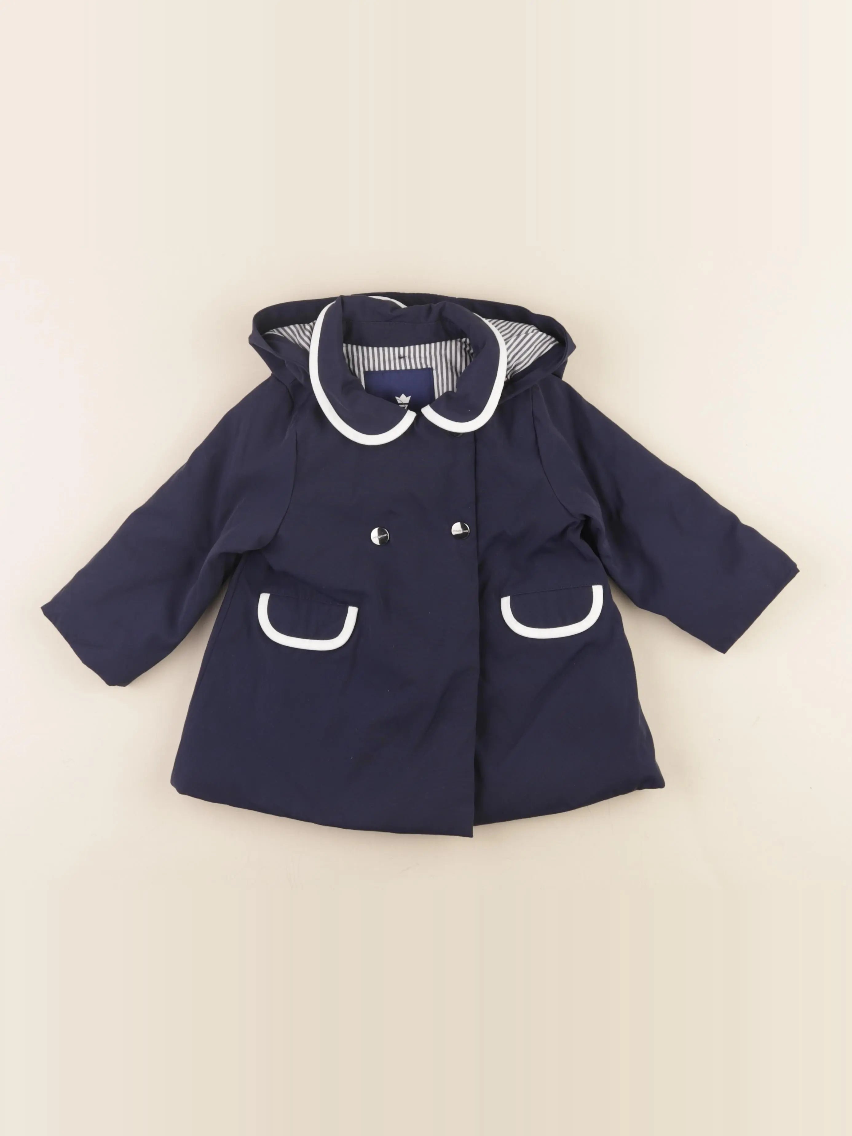 Jacadi - veste doublé bleu - 12 mois