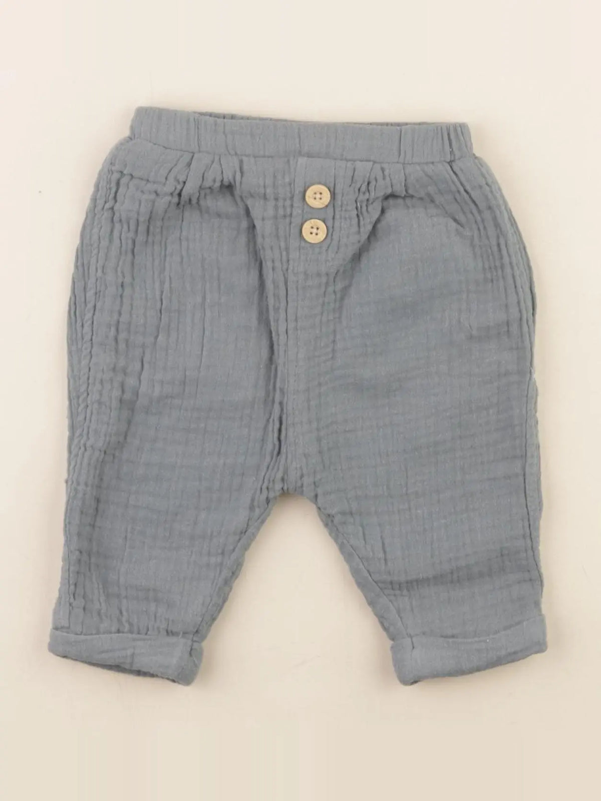 Vertbaudet - pantalon bleu - 3 mois