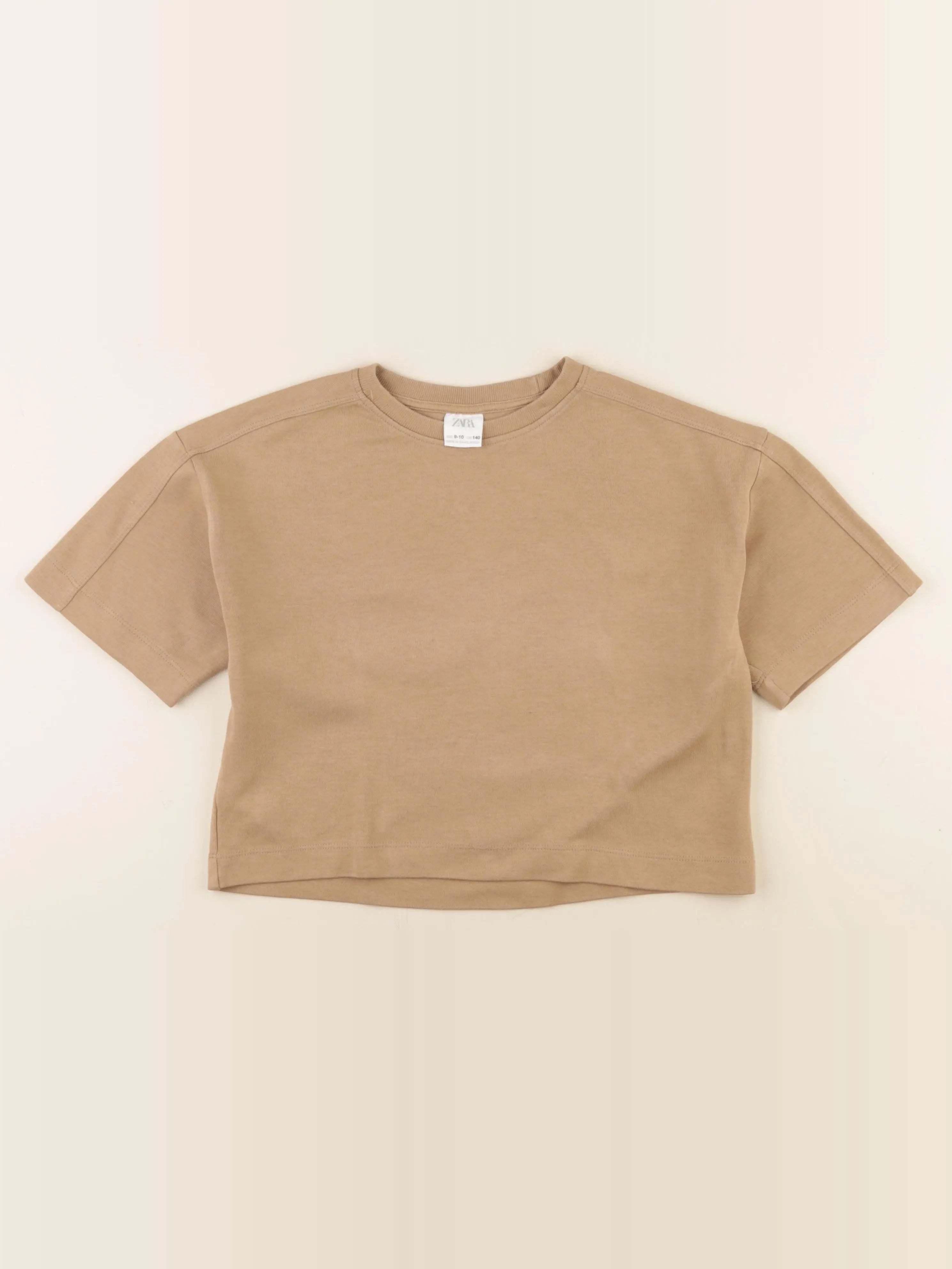 Zara - tee-shirt marron - 8/10 ans
