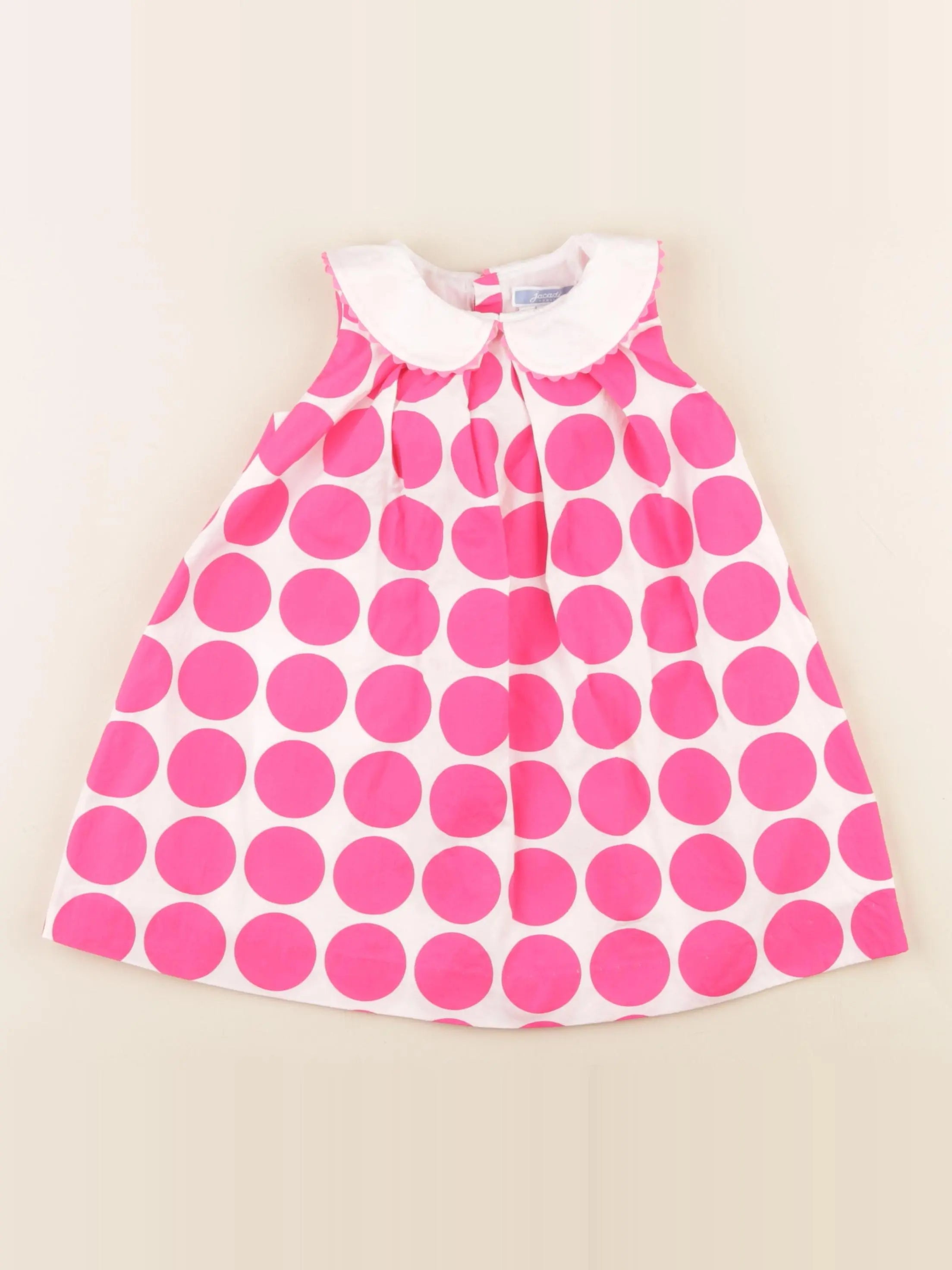 Jacadi - robe blanc, rose - 24 mois