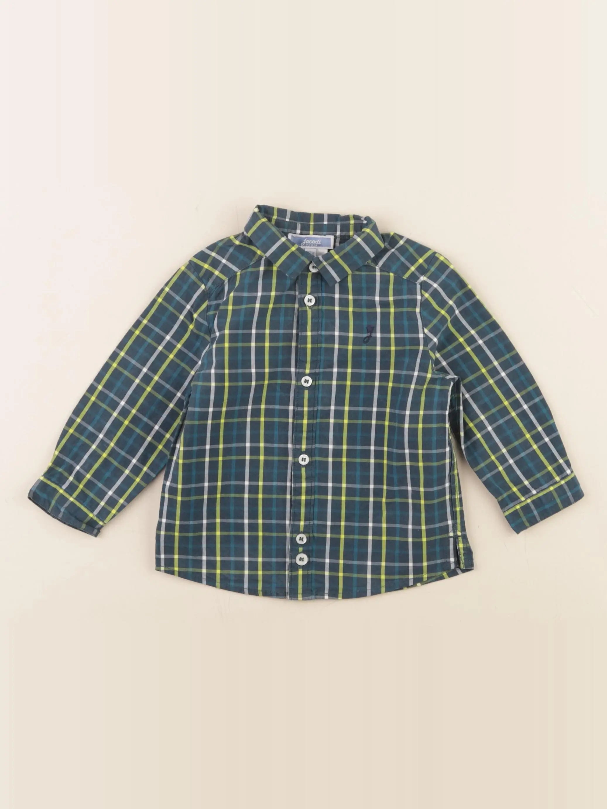 Jacadi - chemise vert, bleu - 12 mois