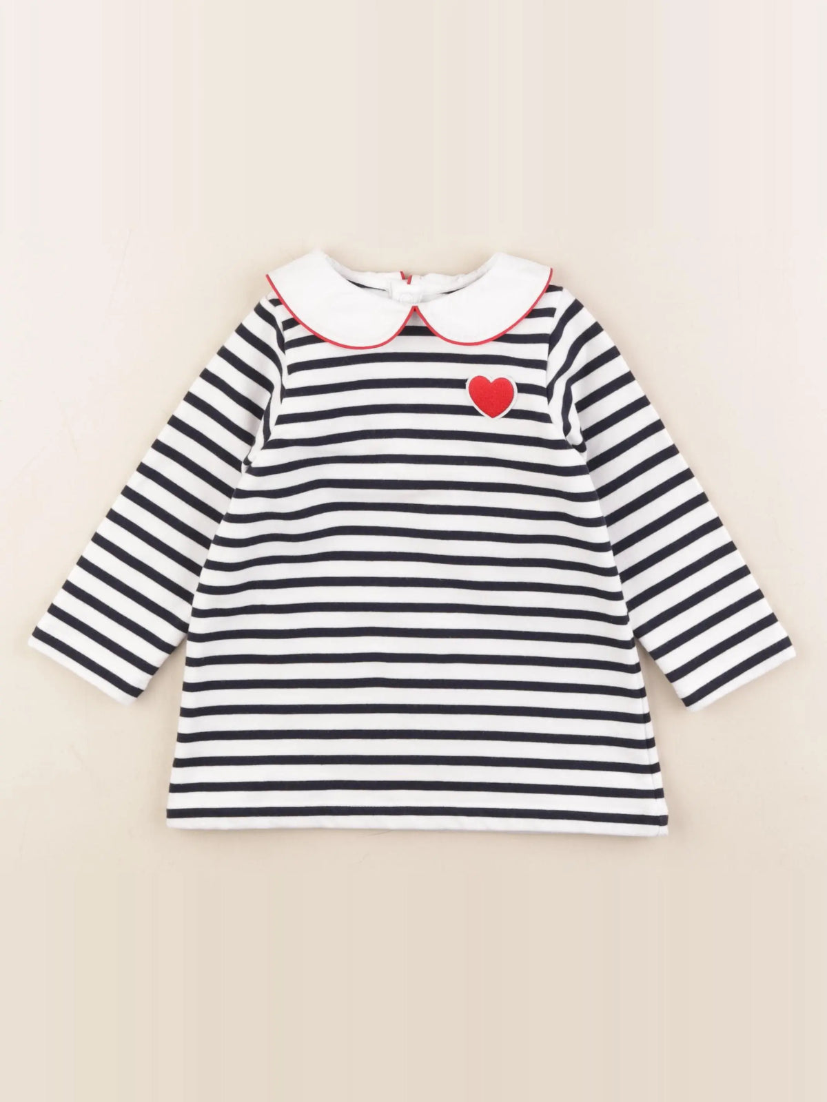 Jacadi - robe blanc, bleu - 18 mois