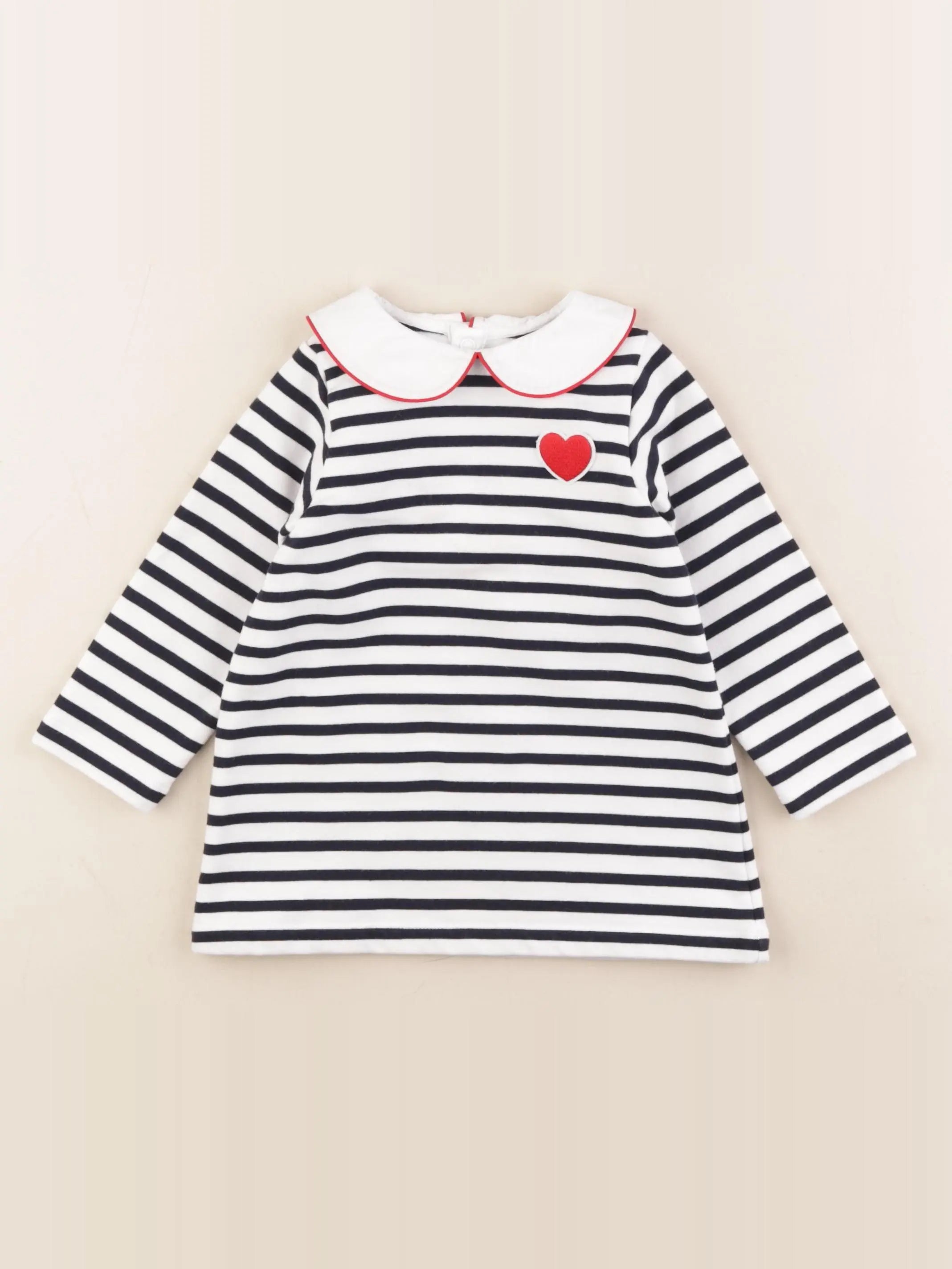 Jacadi - robe blanc, bleu - 18 mois