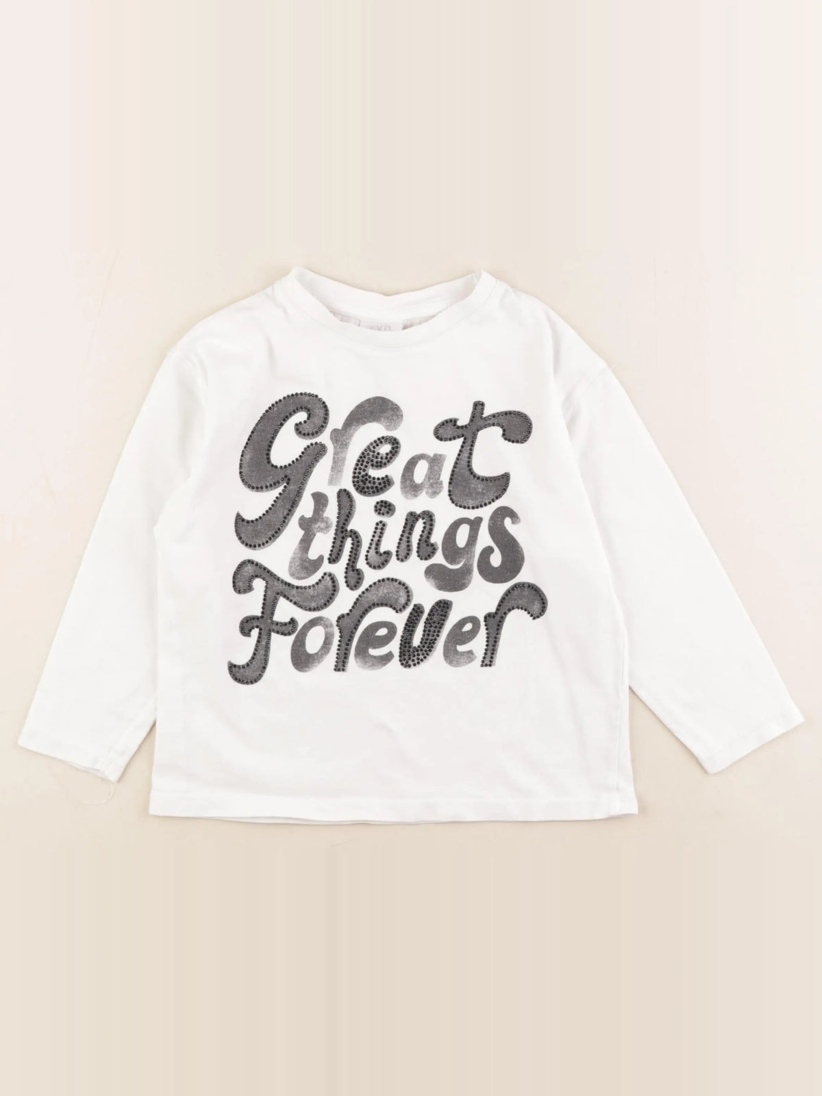 Zara - tee-shirt blanc, noir - 6/7 ans