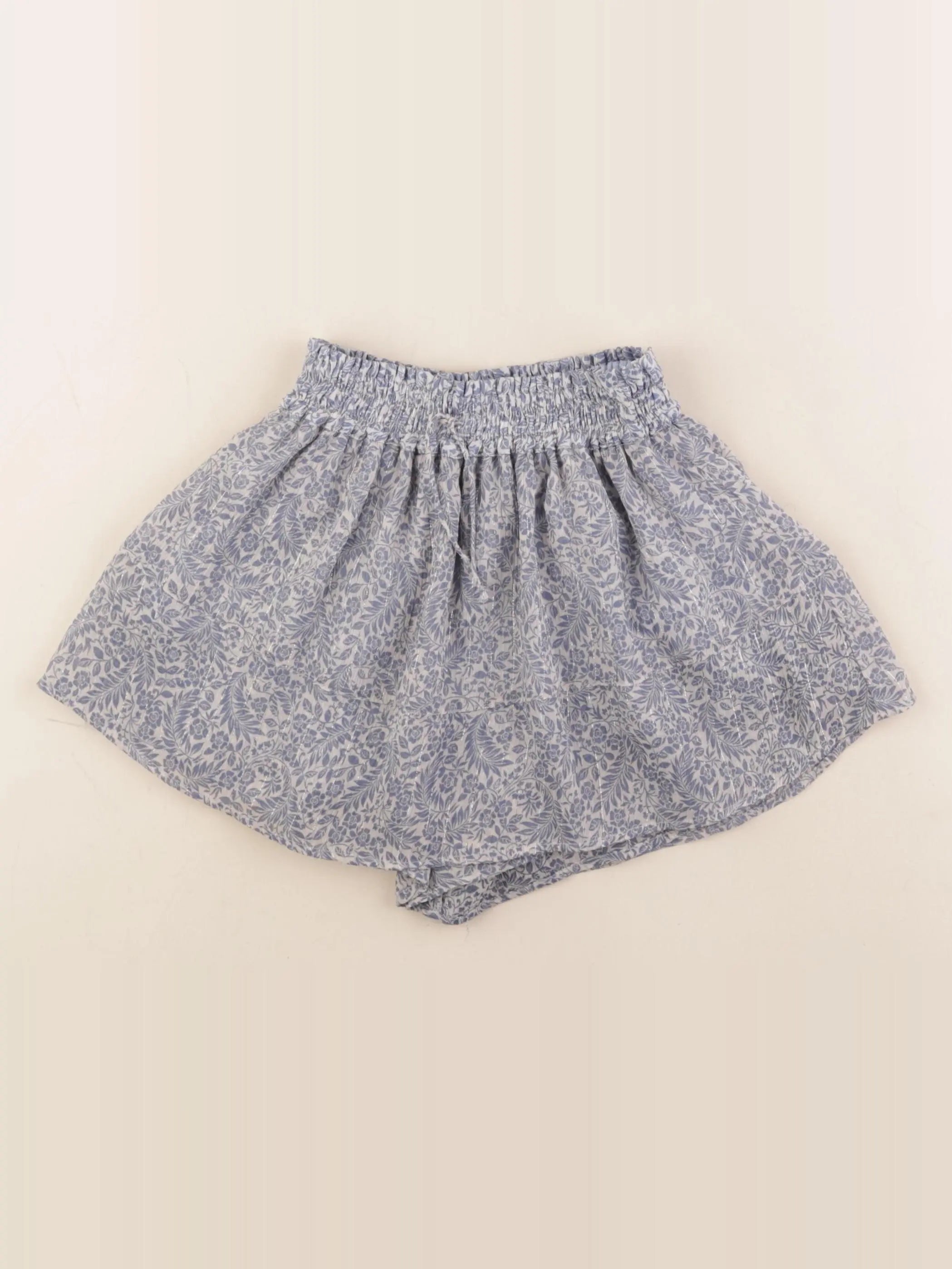 Zara - jupe short bleu - 7 ans