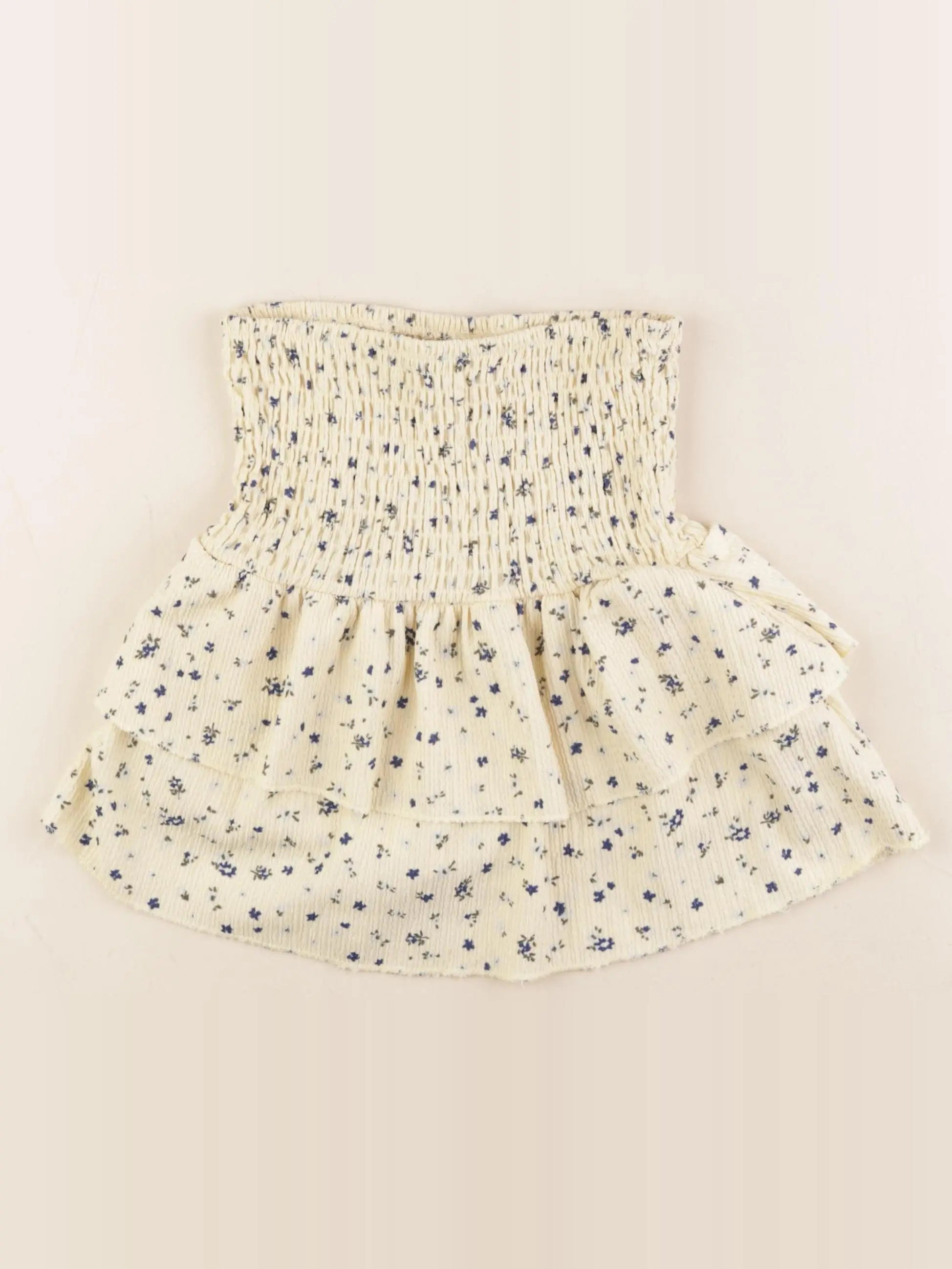 Zara - jupe short jaune, bleu - 7 ans