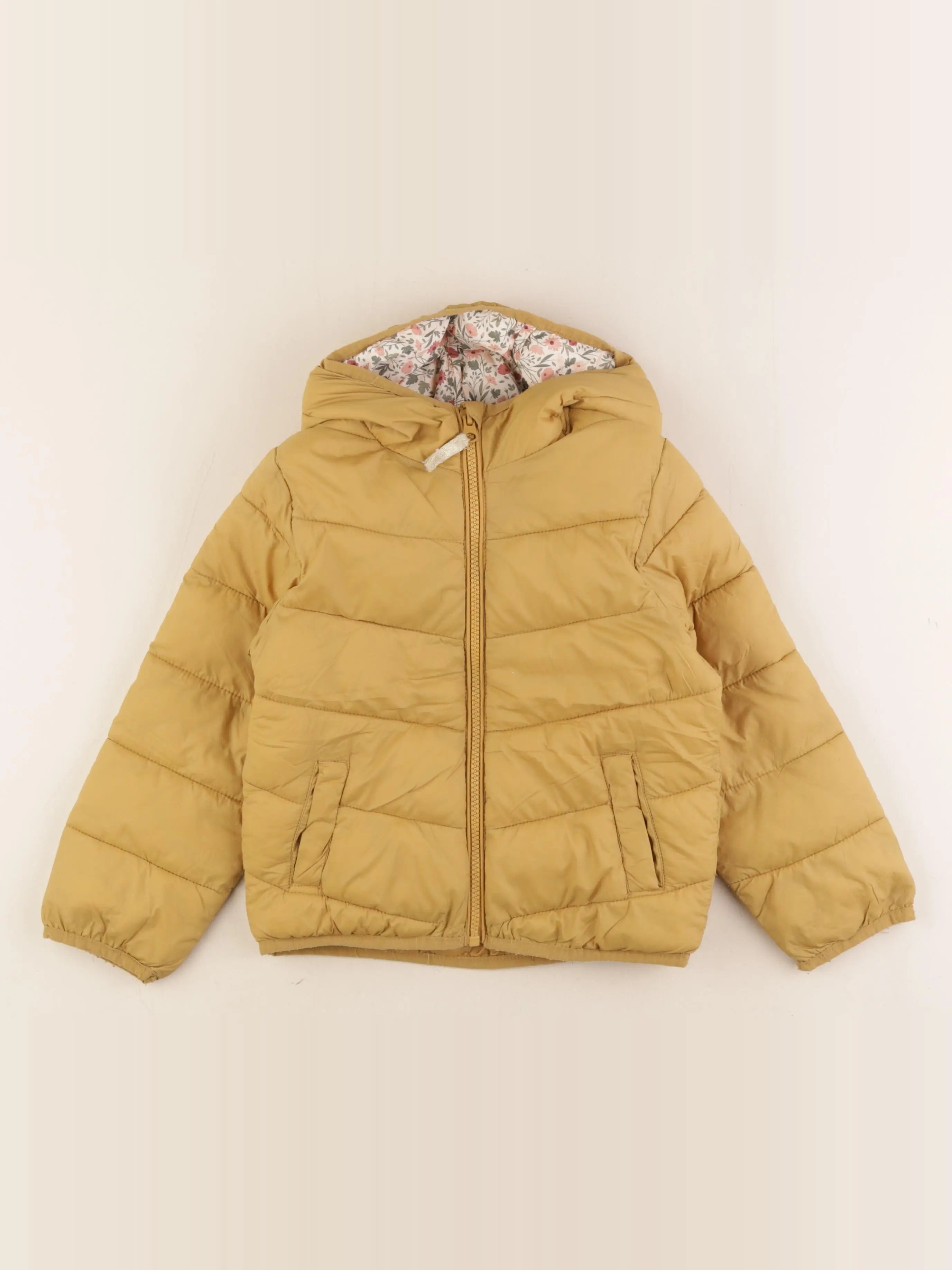 Vertbaudet - doudoune jaune - 6 ans