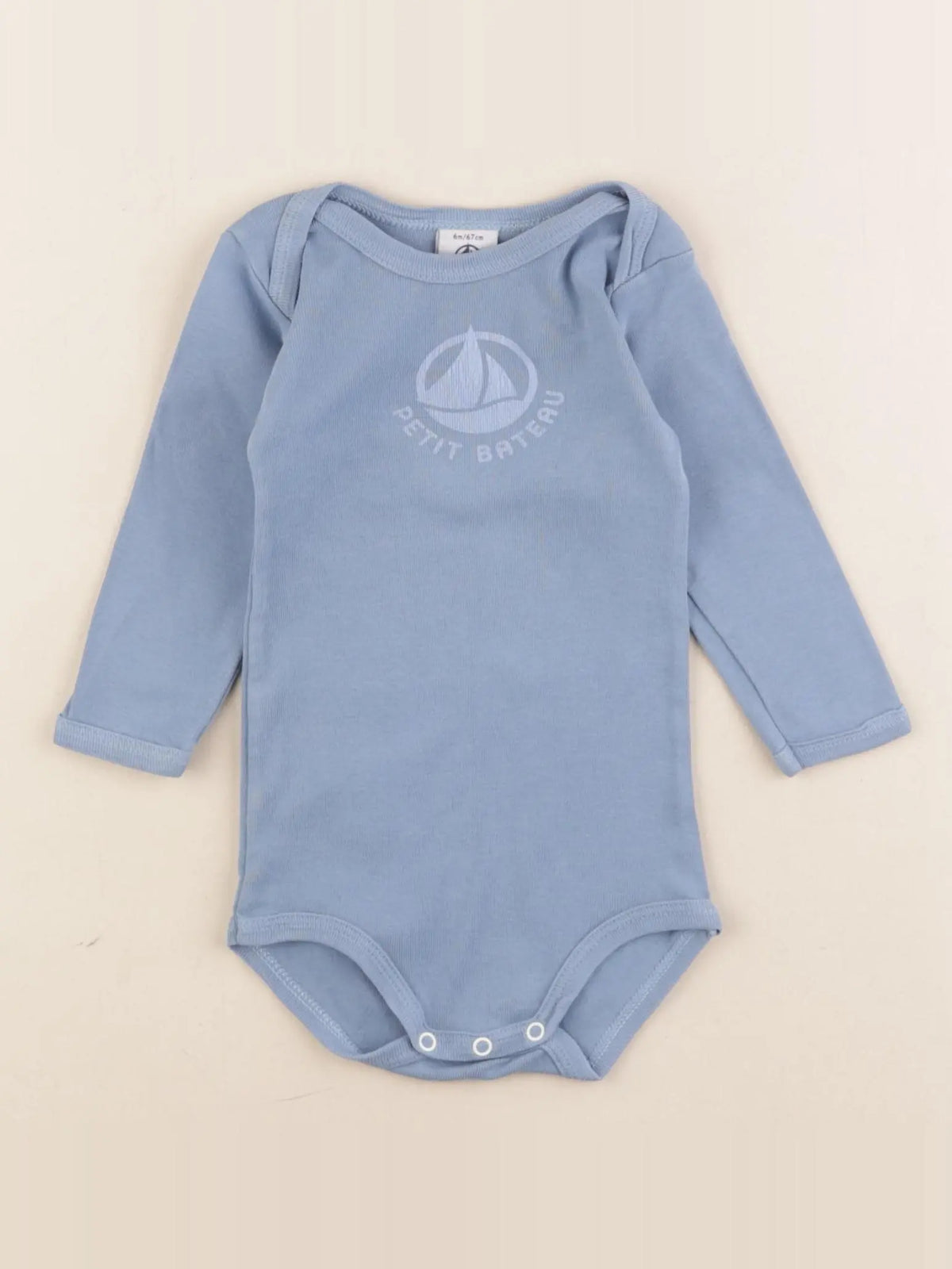 Petit Bateau - body bleu - 6 mois