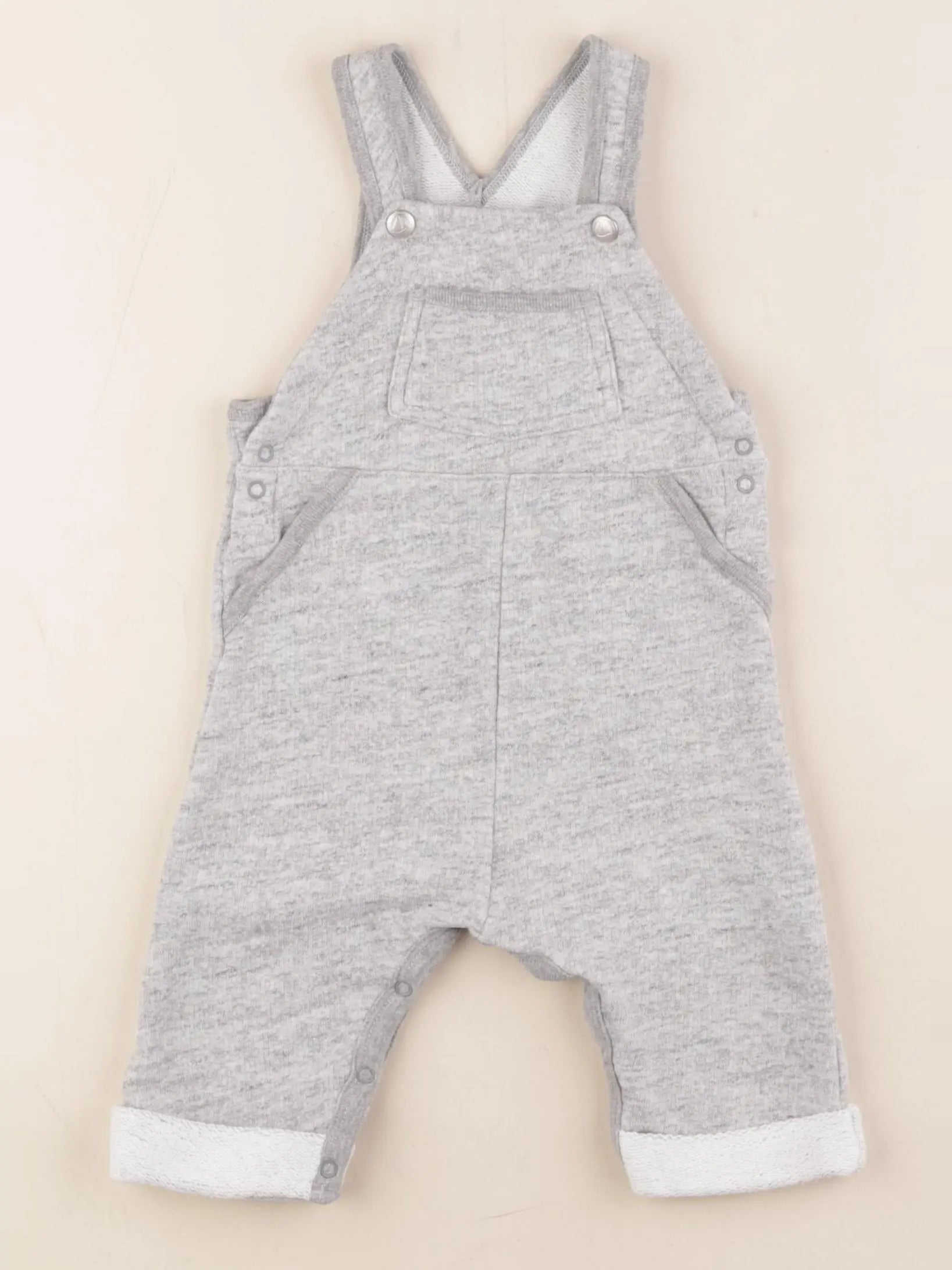 Petit Bateau - salopette gris - 6 mois