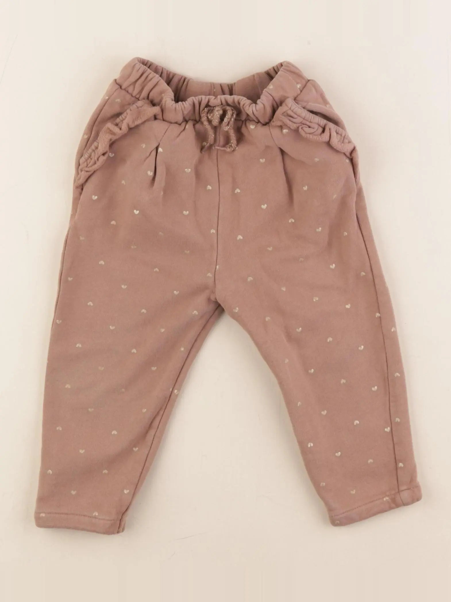 Vertbaudet - pantalon marron, or - 24 mois