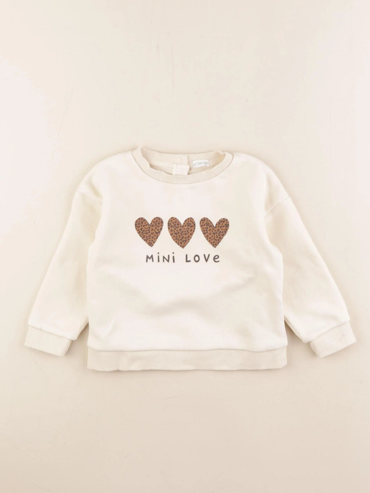 Vertbaudet - sweat beige - 24 mois