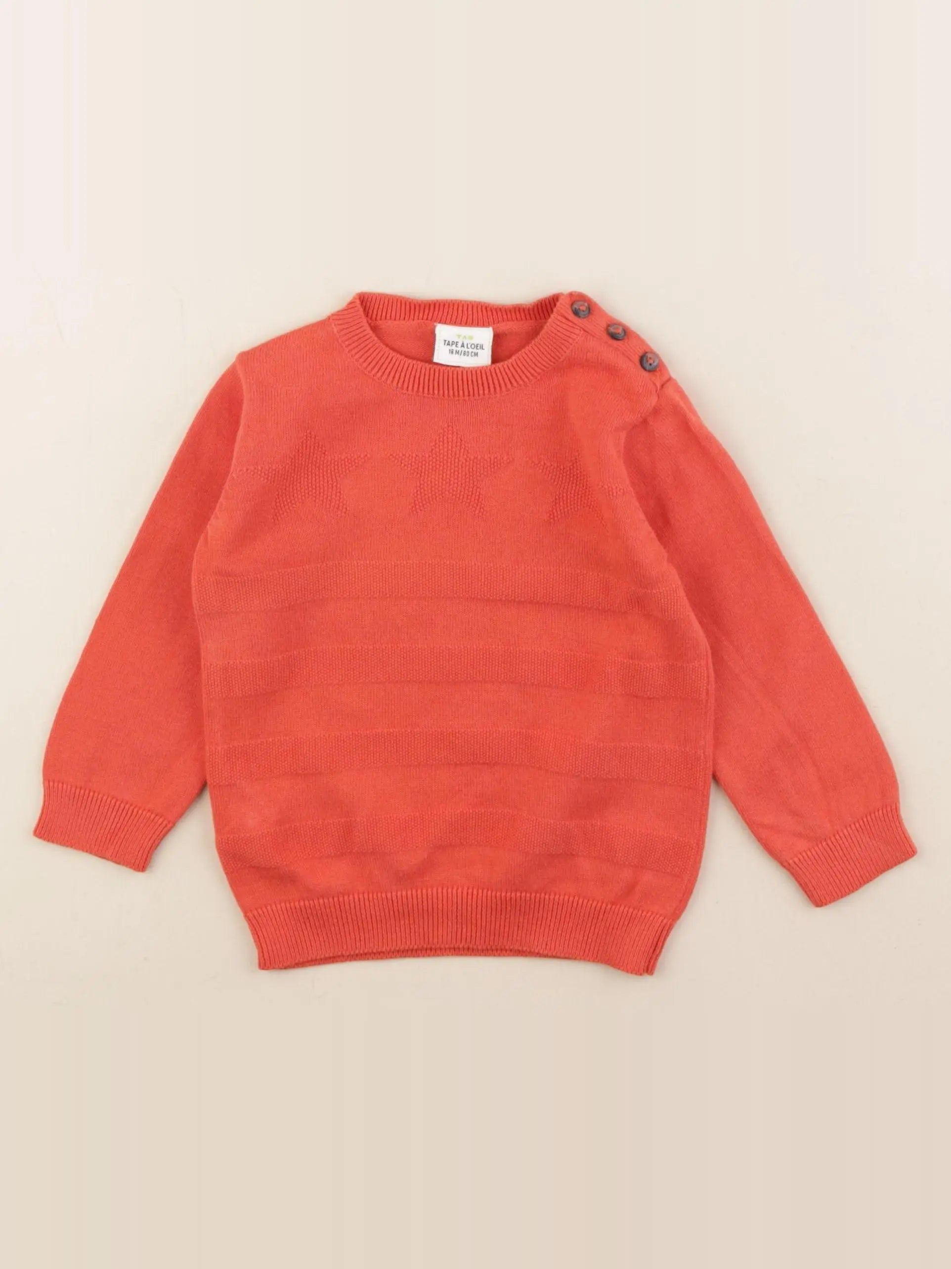 Tape à l'oeil - pull orange - 18 mois