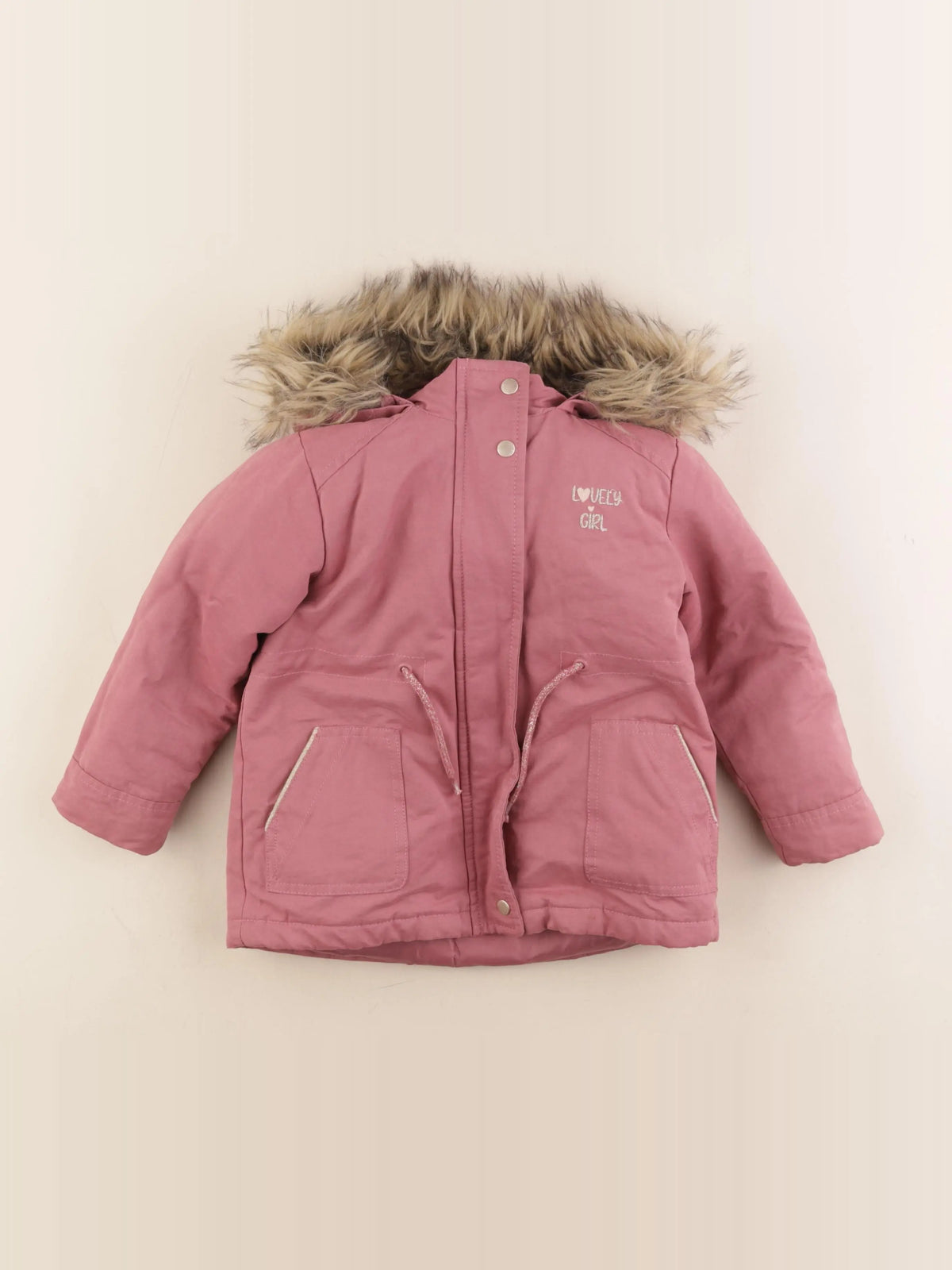 Vertbaudet - parka rose - 3 ans