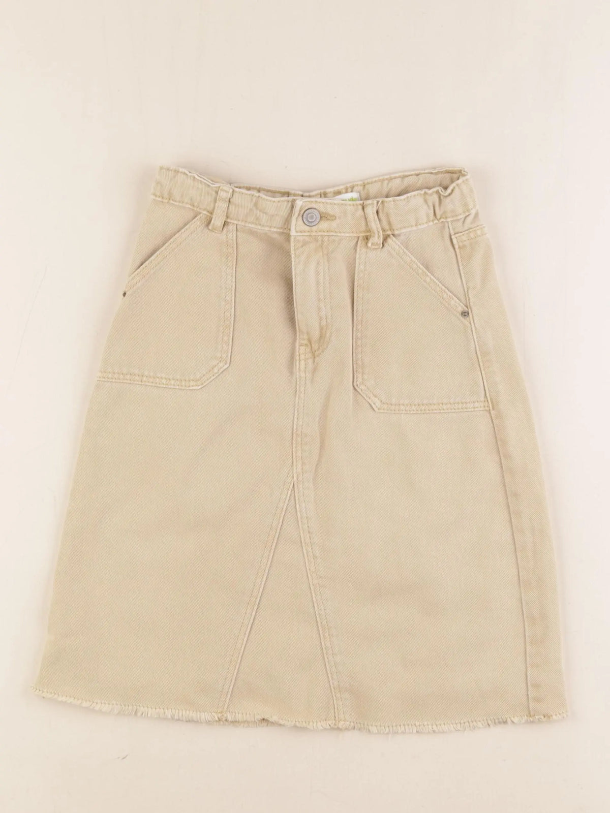 Vertbaudet - jupe beige - 6 ans