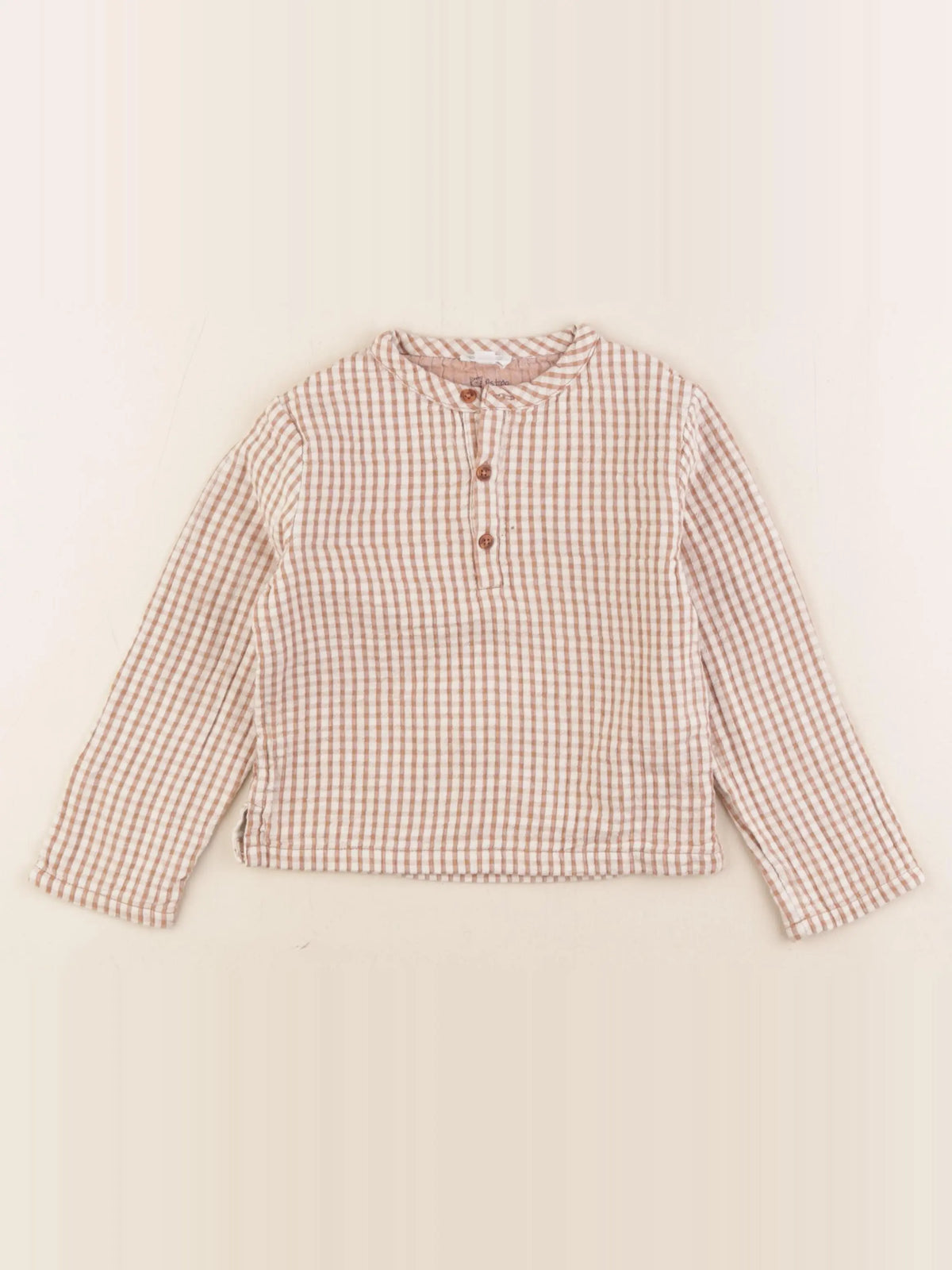 Vertbaudet - chemise beige - 36 mois