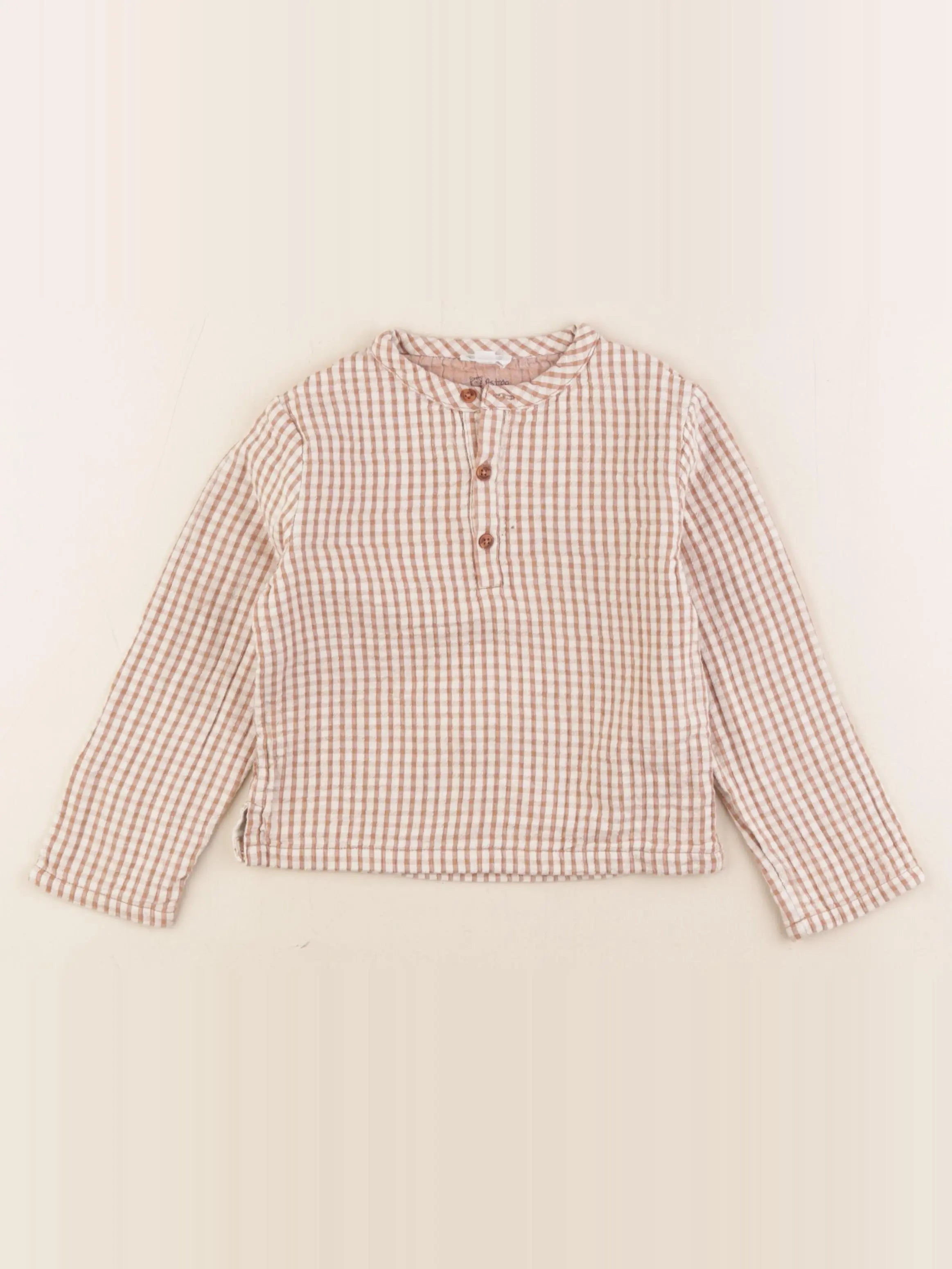 Vertbaudet - chemise beige - 36 mois