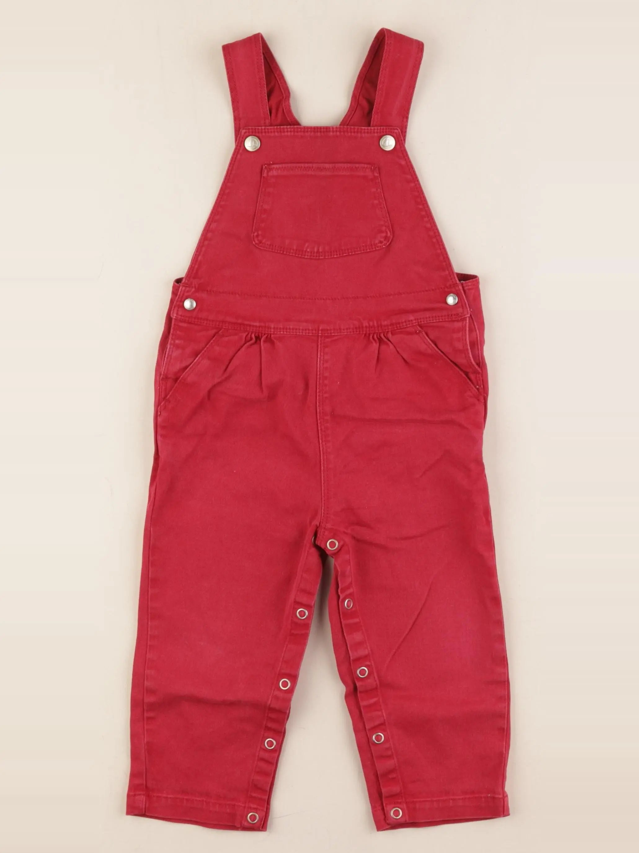 Petit Bateau - salopette rouge - 18 mois