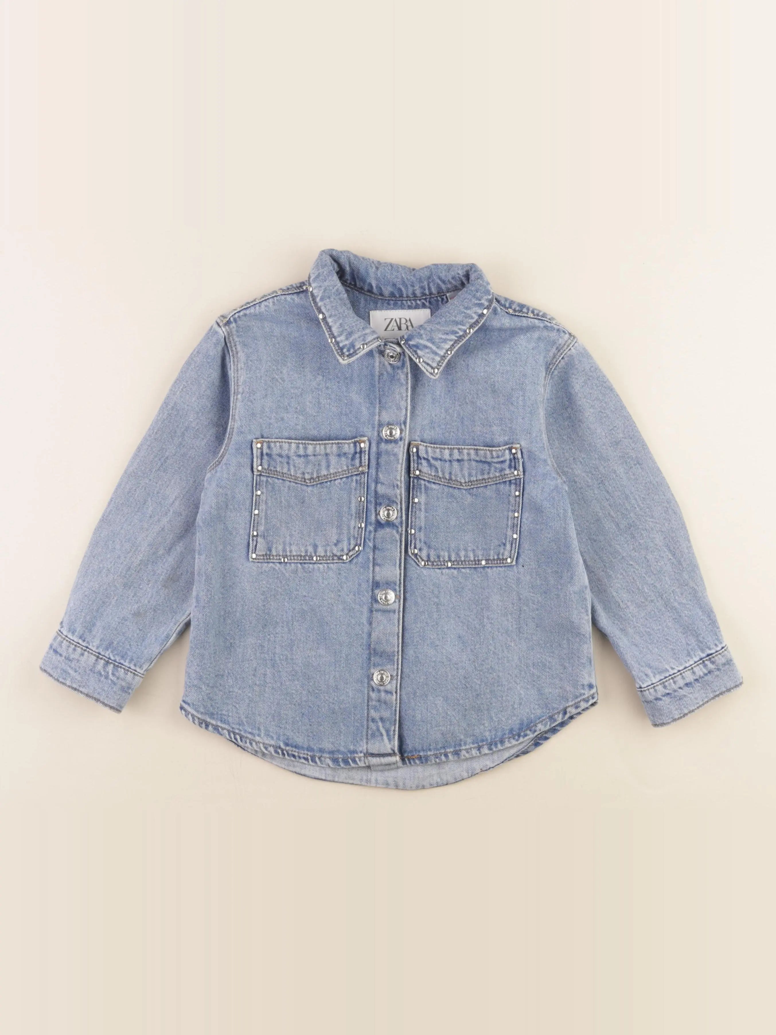 Zara - veste bleu, argent - 3/4 ans