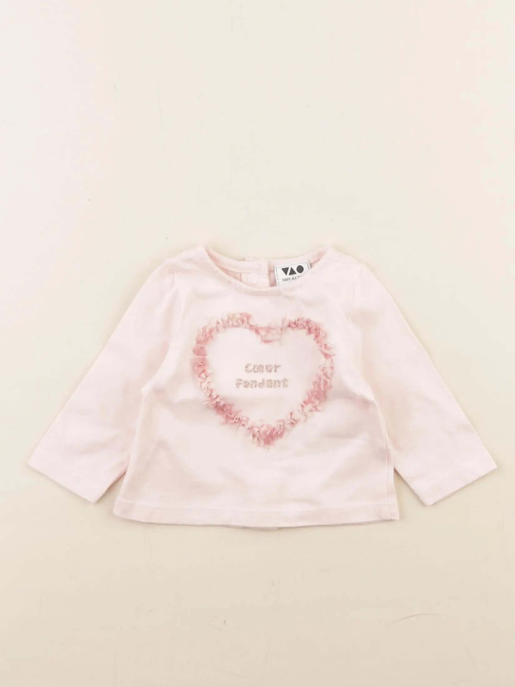 Tape à l'oeil - tee-shirt rose, or - 1 mois