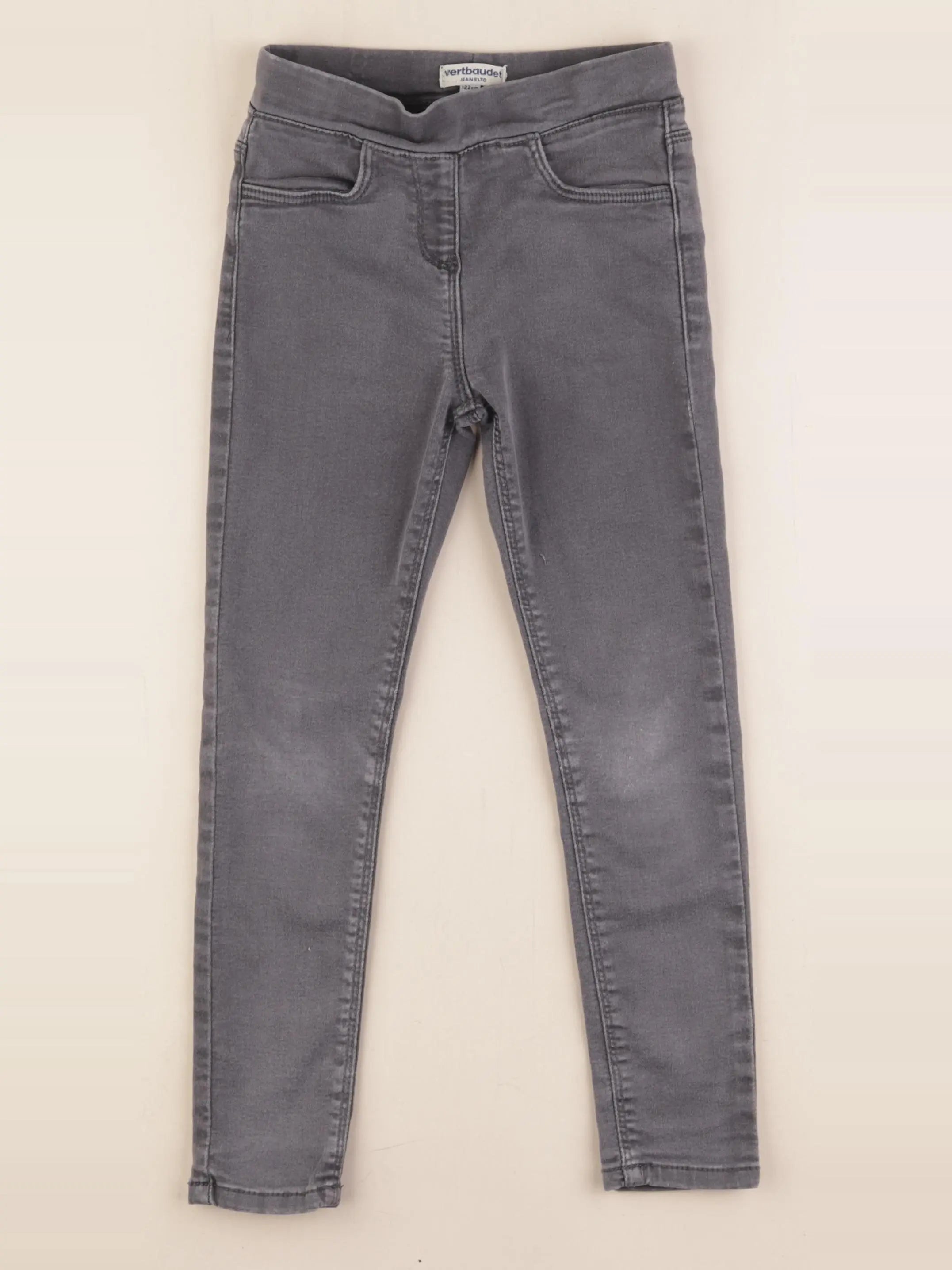 Vertbaudet - jegging gris - 7 ans