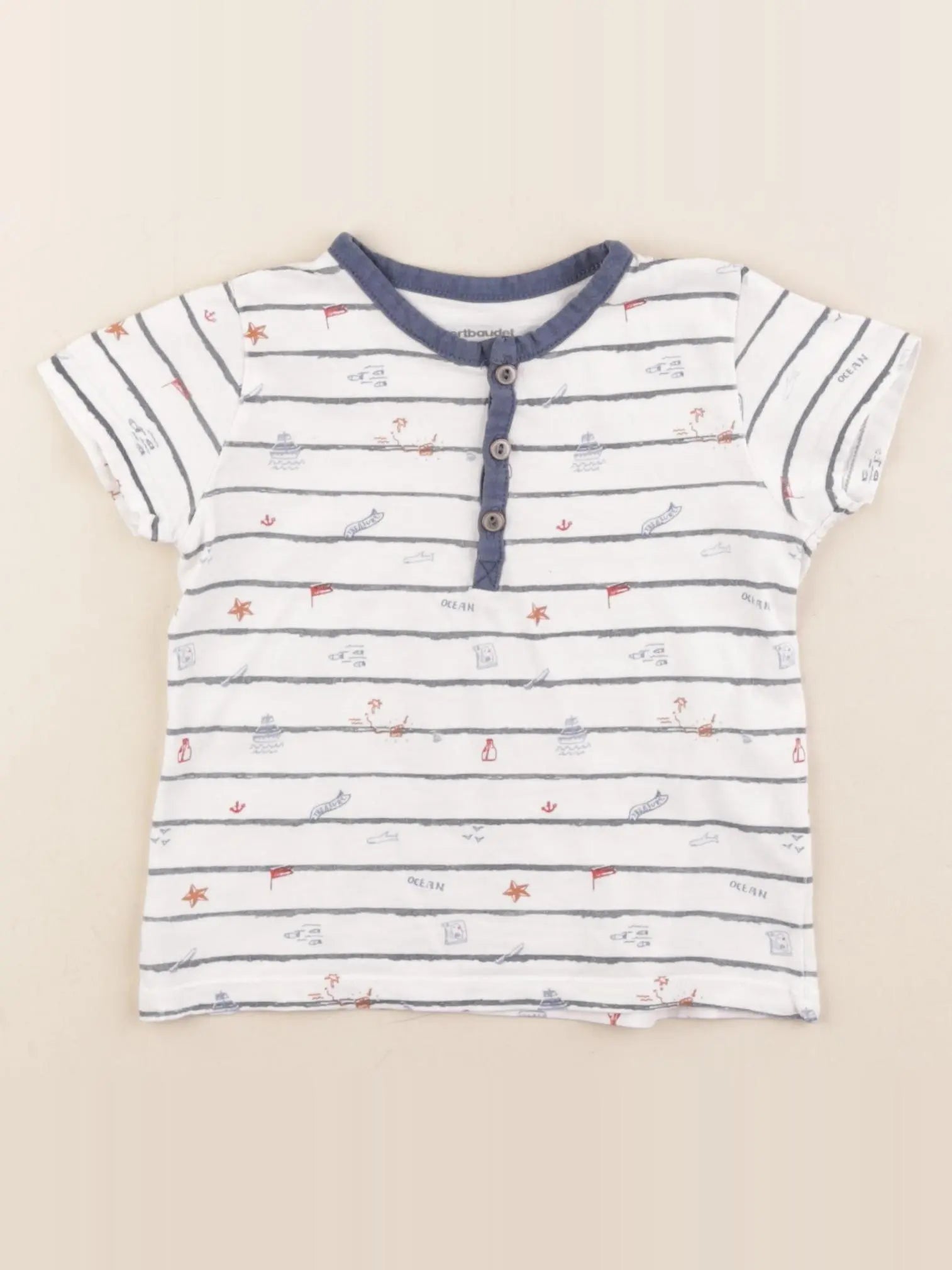 Vertbaudet - tee-shirt multicolore - 18 mois