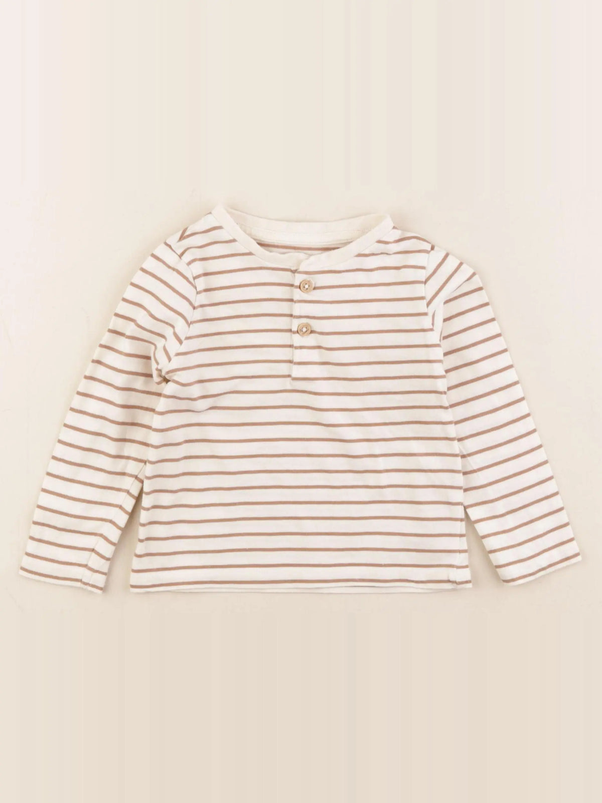 Vertbaudet - tee-shirt beige, marron - 18 mois