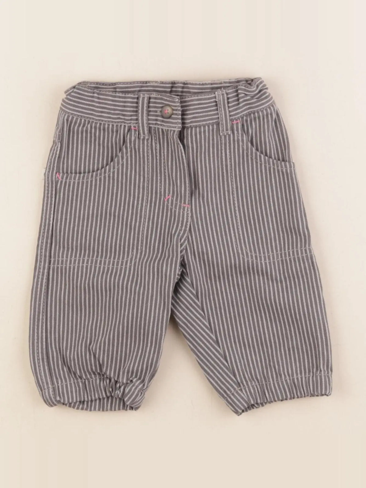 Petit Bateau - pantalon gris - 3 mois