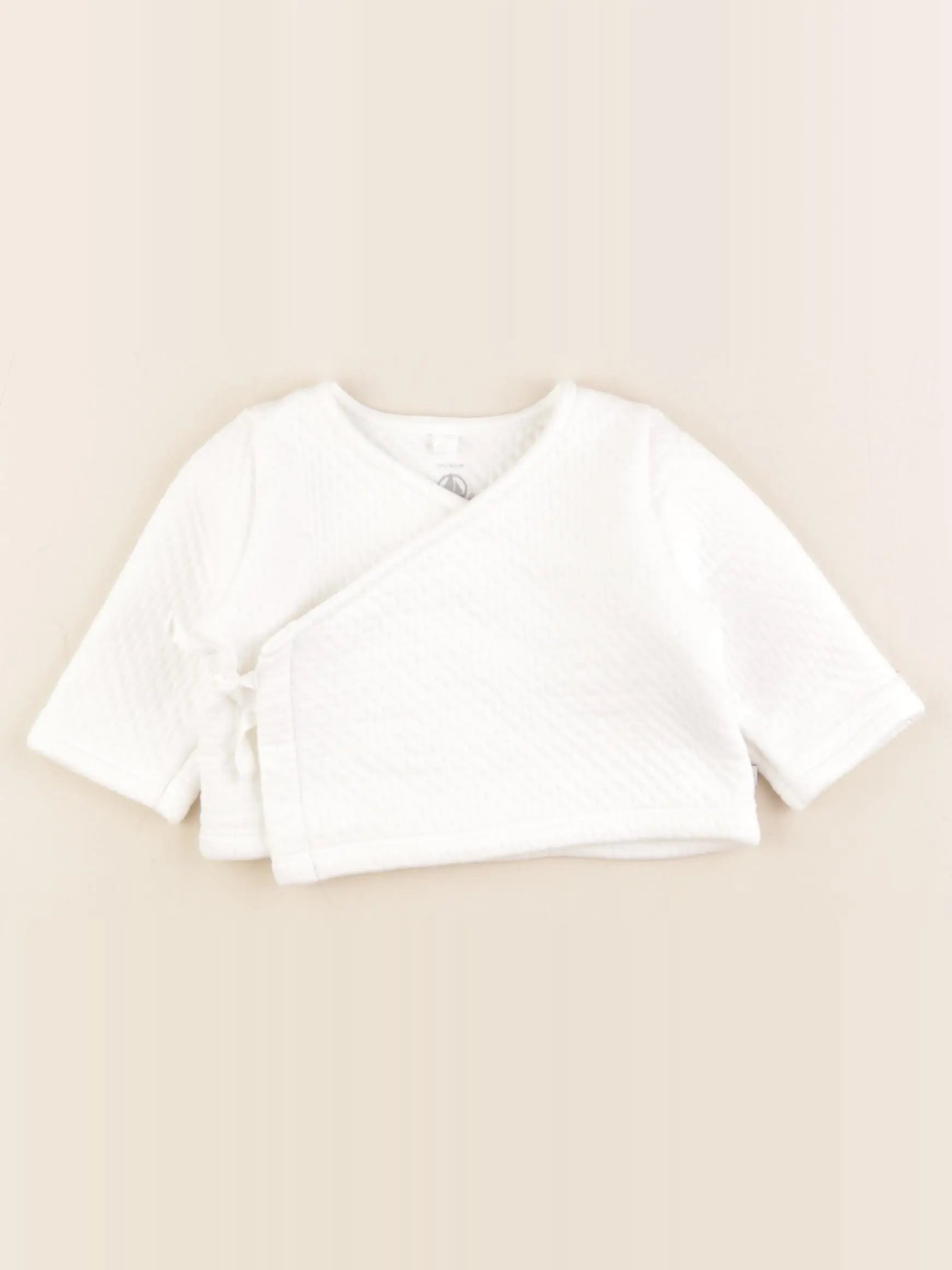 Petit Bateau - sweat blanc - 3 mois