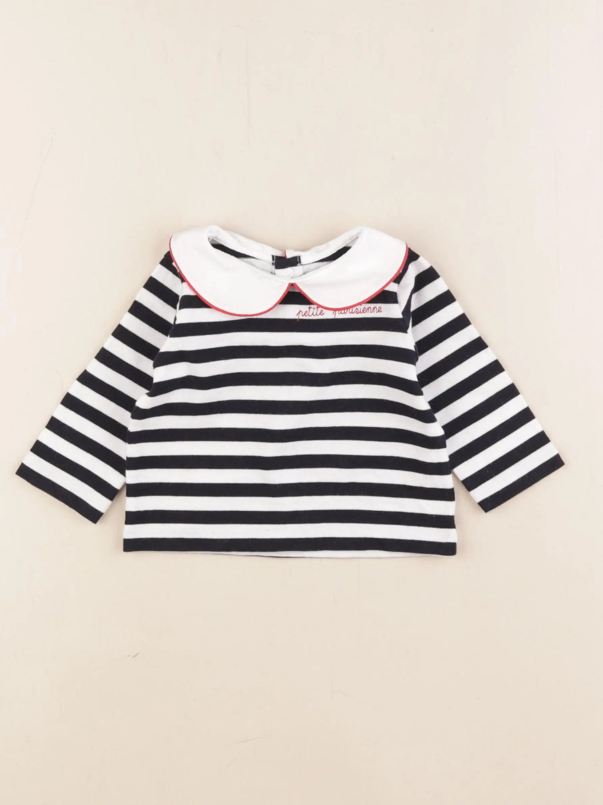 Jacadi - tee-shirt blanc, bleu - 6 mois