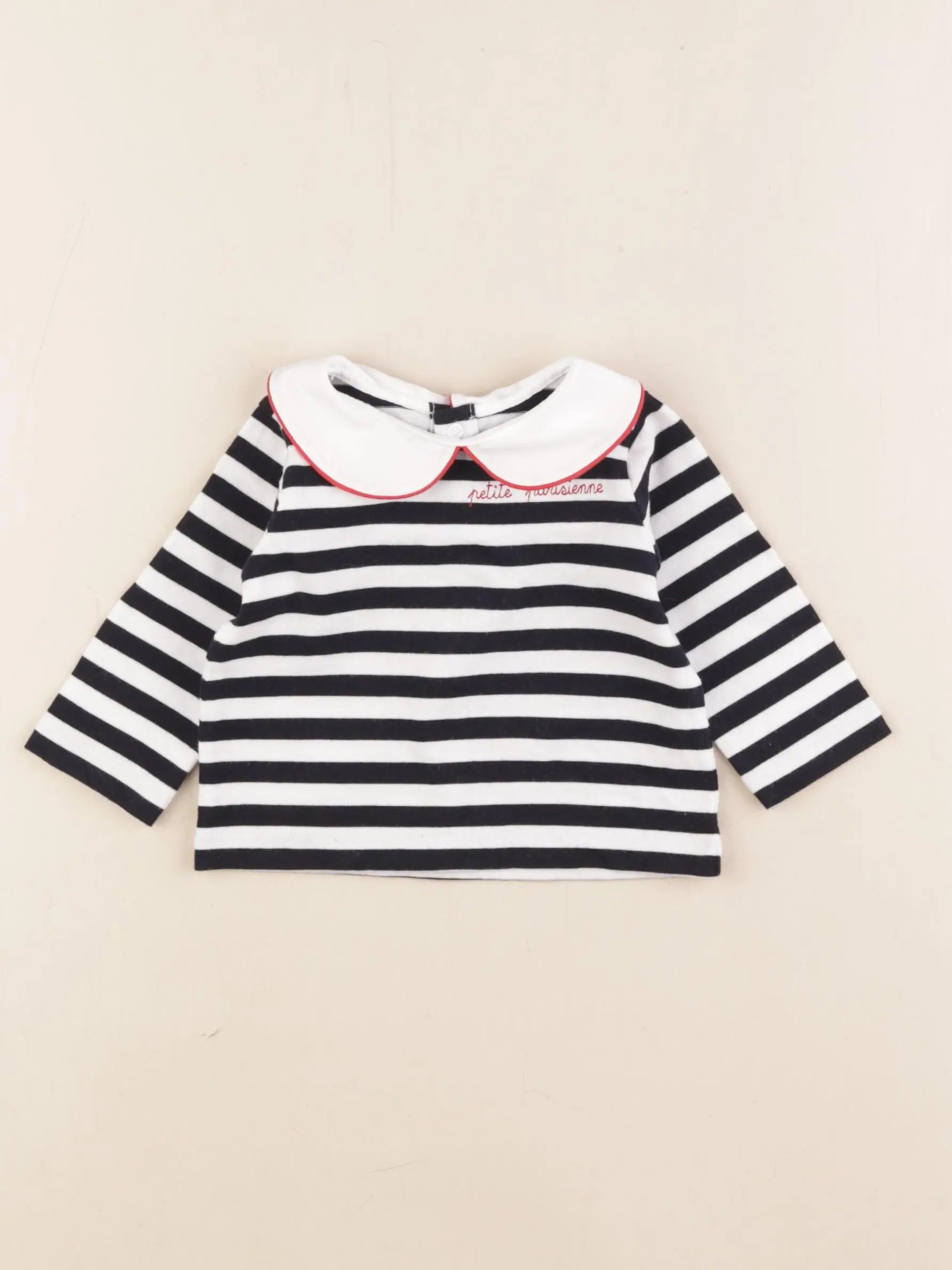 Jacadi - tee-shirt blanc, bleu - 6 mois