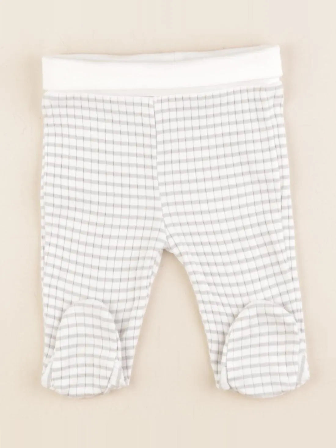 Boutchou - legging blanc, vert - 3 mois