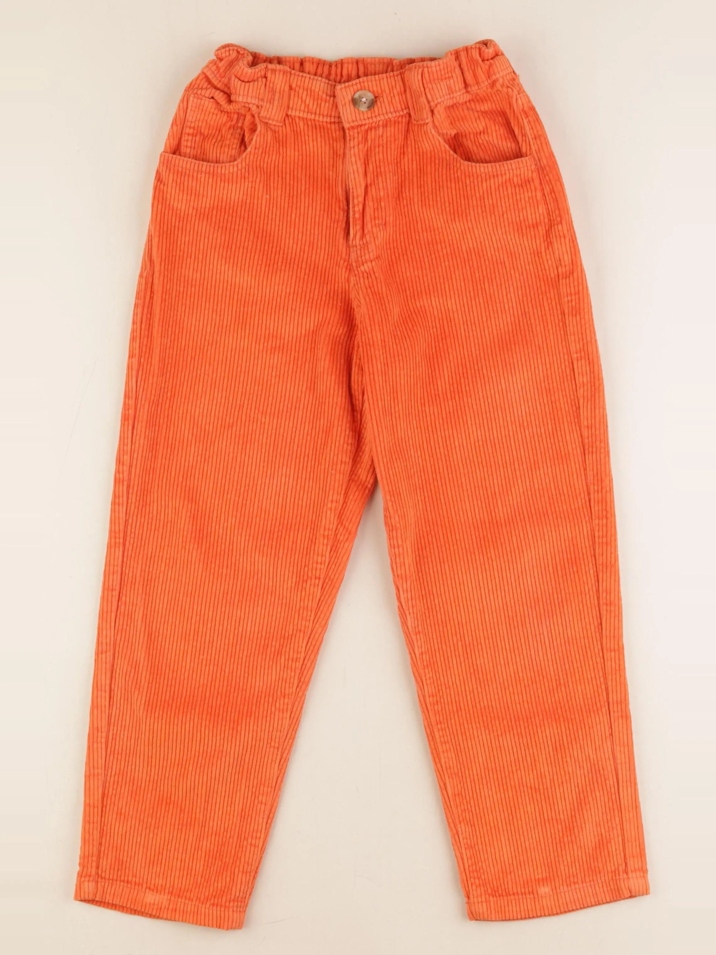Monoprix - pantalon orange - 8 ans