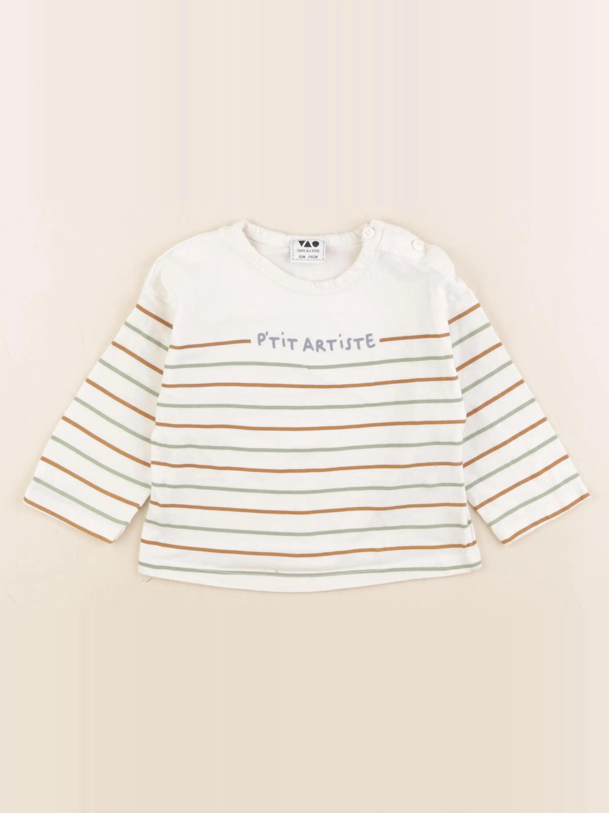 Tape à l'oeil - tee-shirt blanc - 12 mois