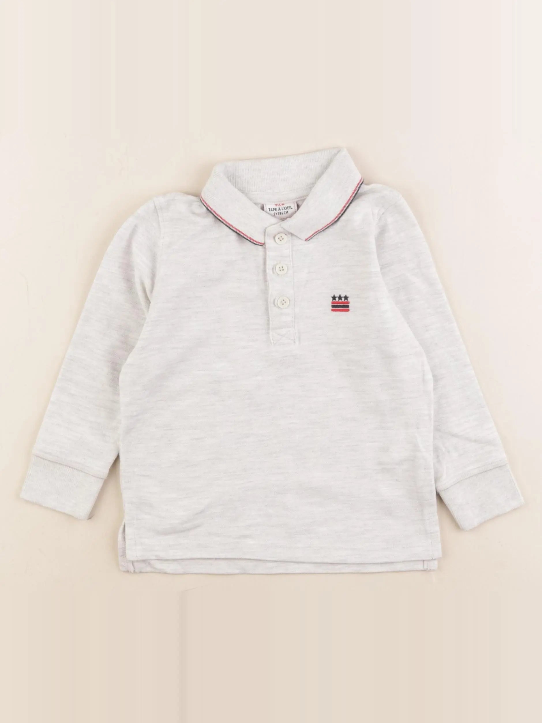 Tape à l'oeil - polo gris - 2 ans