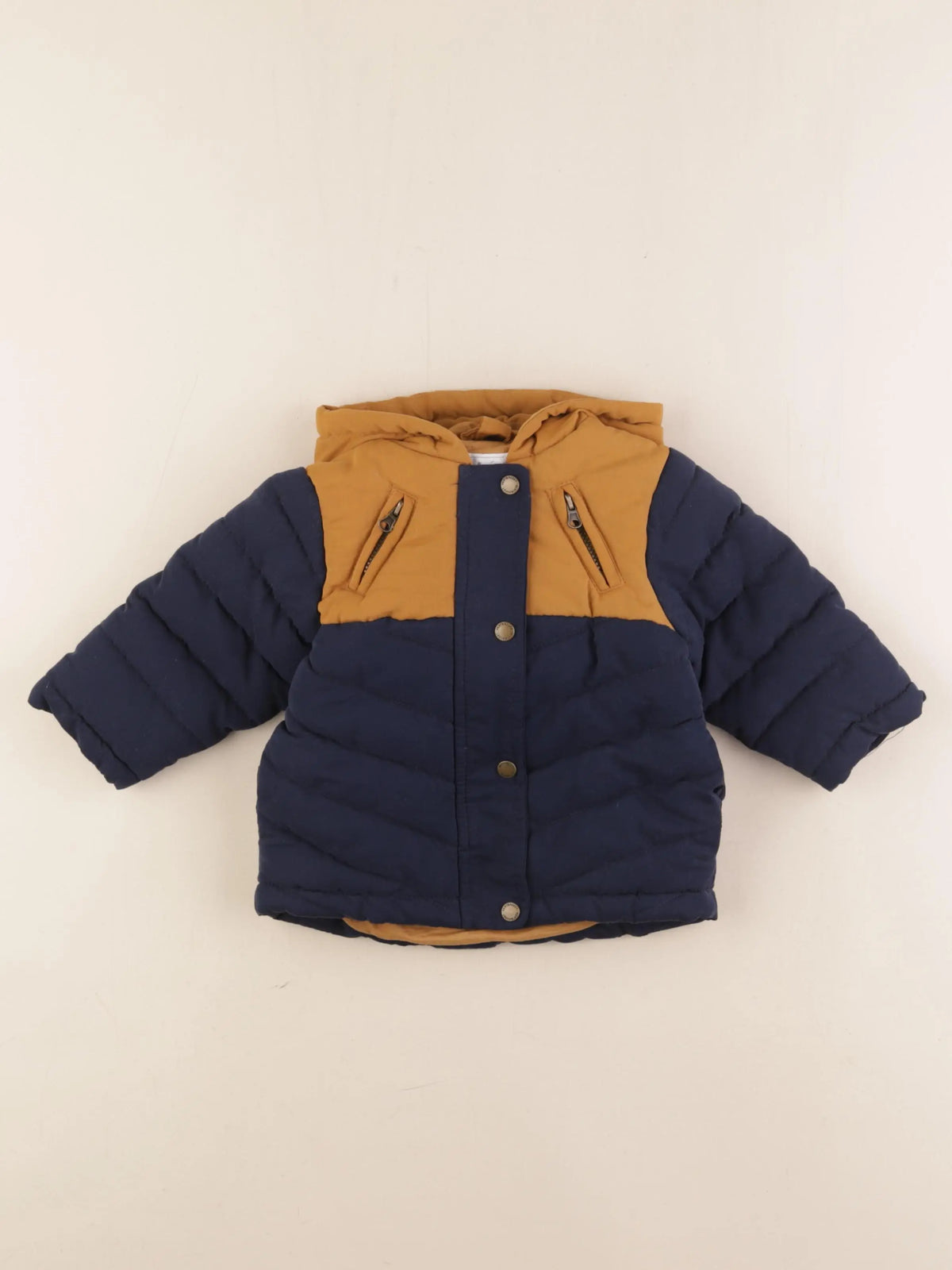 Vertbaudet - manteau bleu - 9 mois