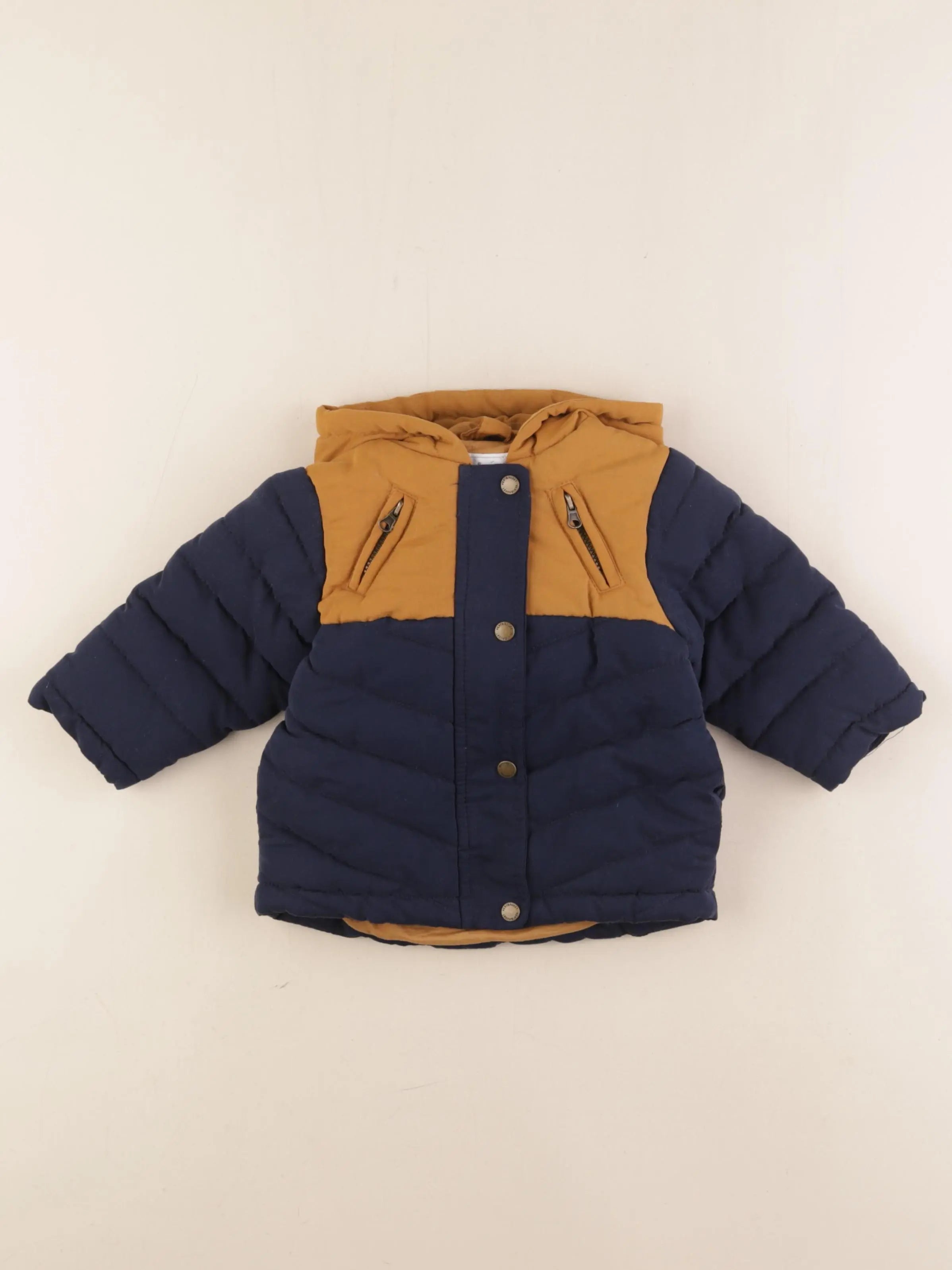 Vertbaudet - manteau bleu - 9 mois